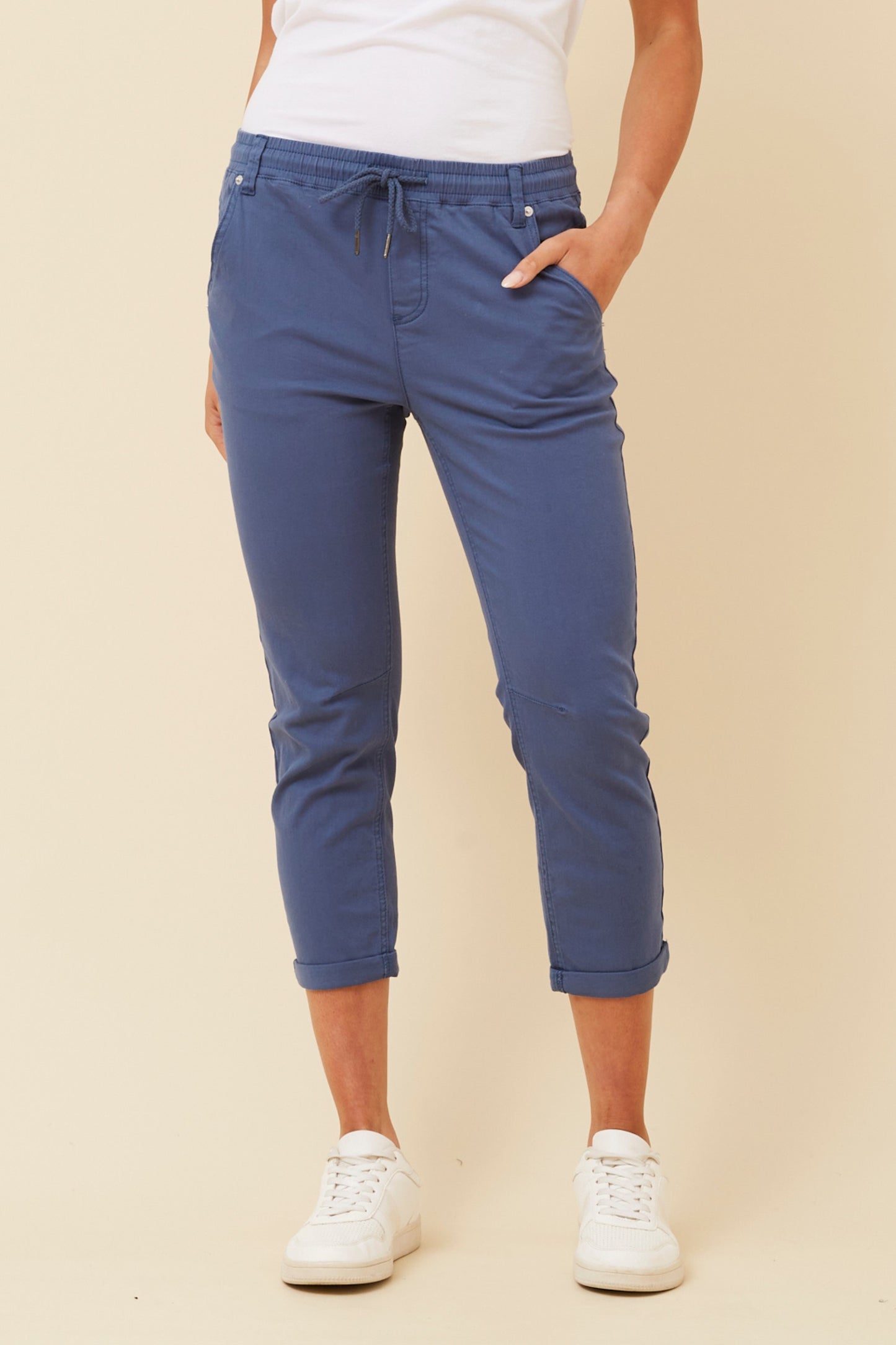 Solid Joggers Pant - Indigo P510293