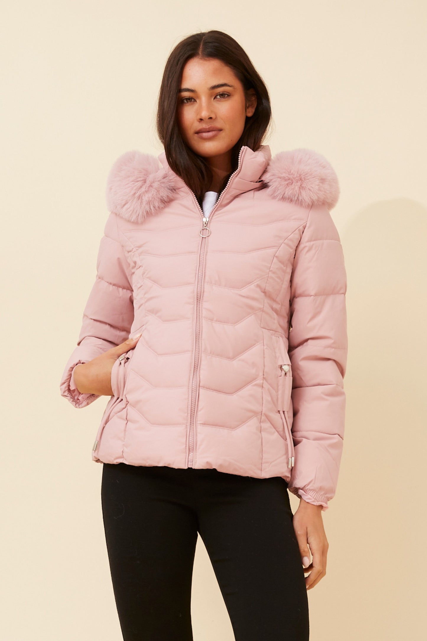 Poppy Puffer Jacket J517300 Pink