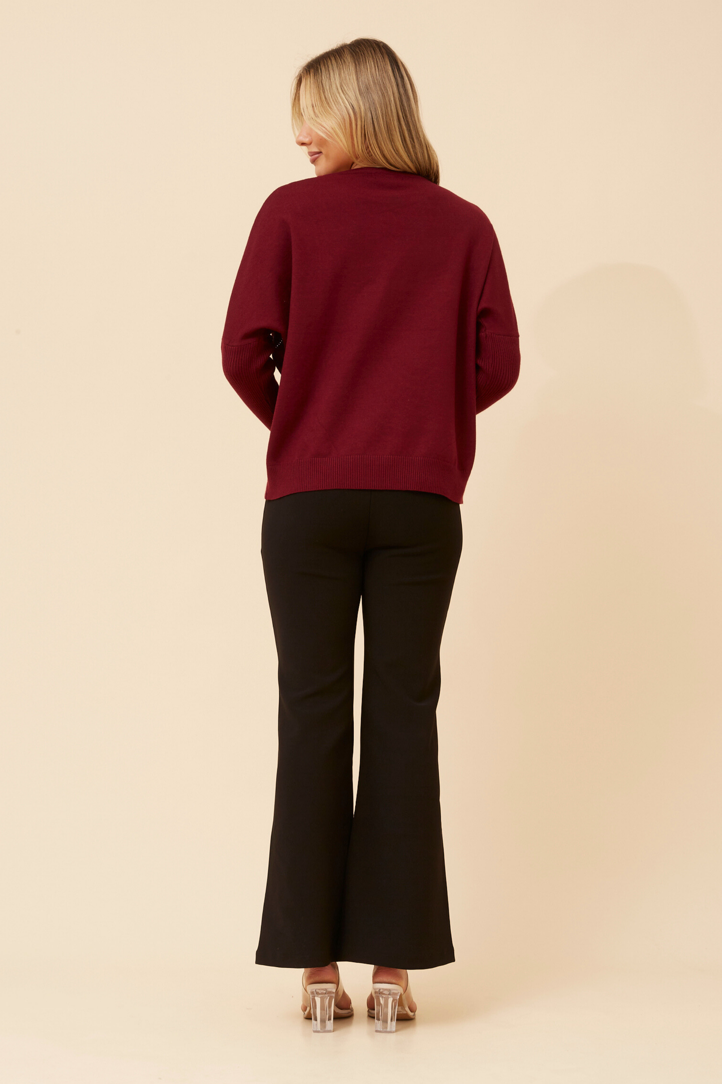 Rylin Diamante Knit Kp177129 Wine