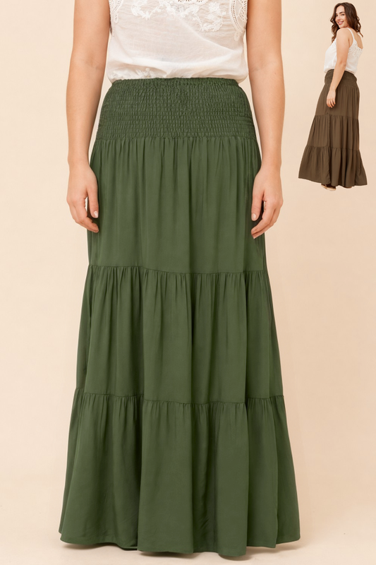Samantha Maxi Skirt S526628 Khaki