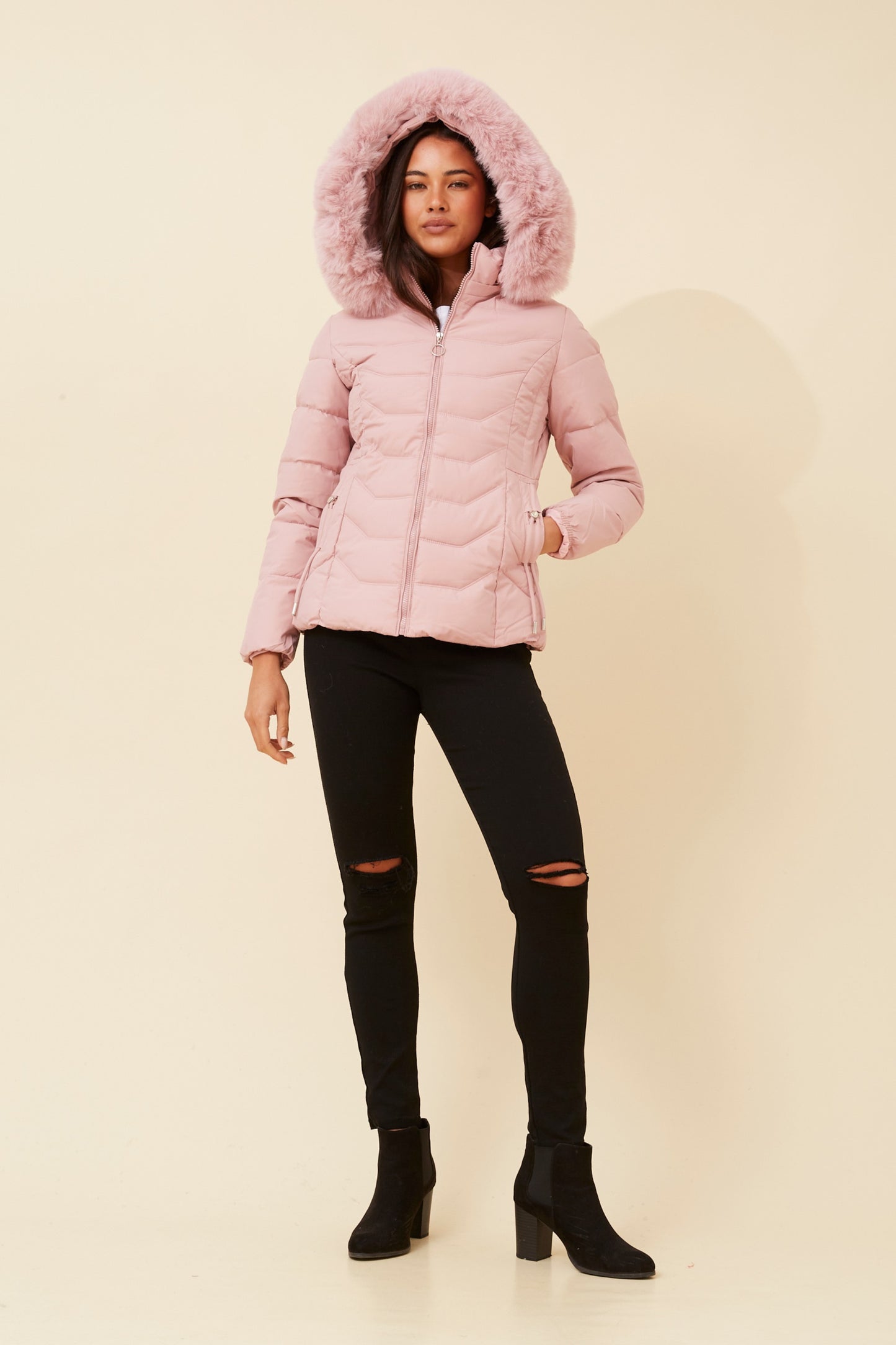 Poppy Puffer Jacket J517300 Pink