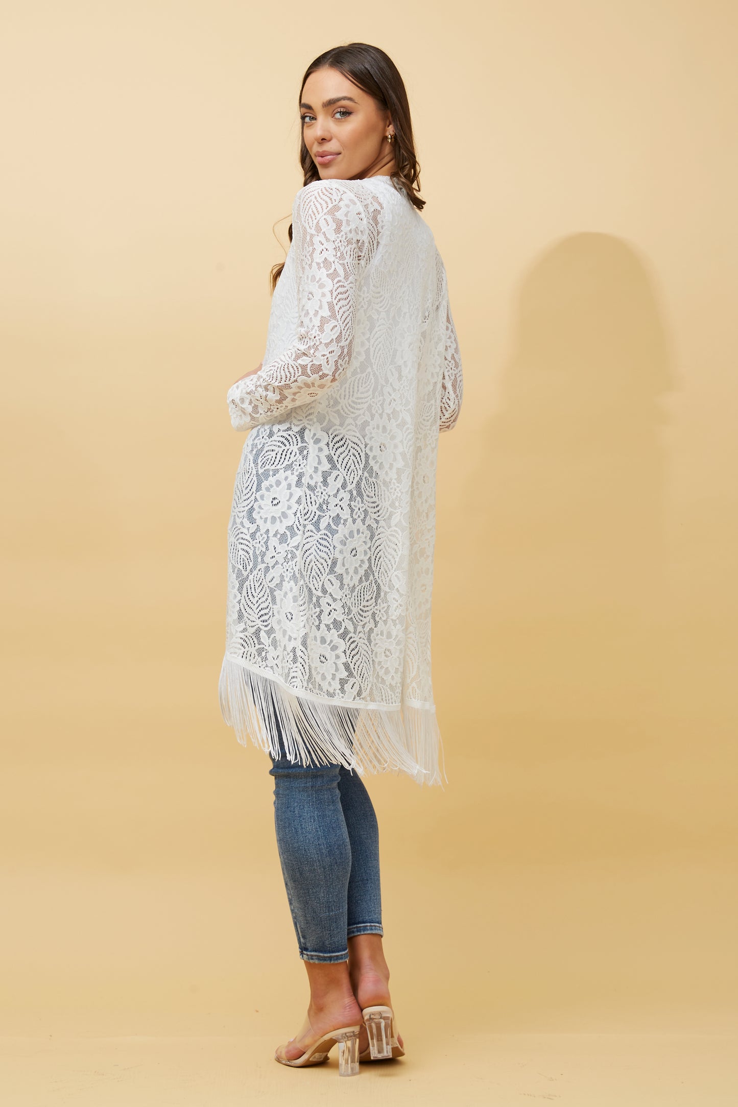 Camilia Lace Cardigan White C732082