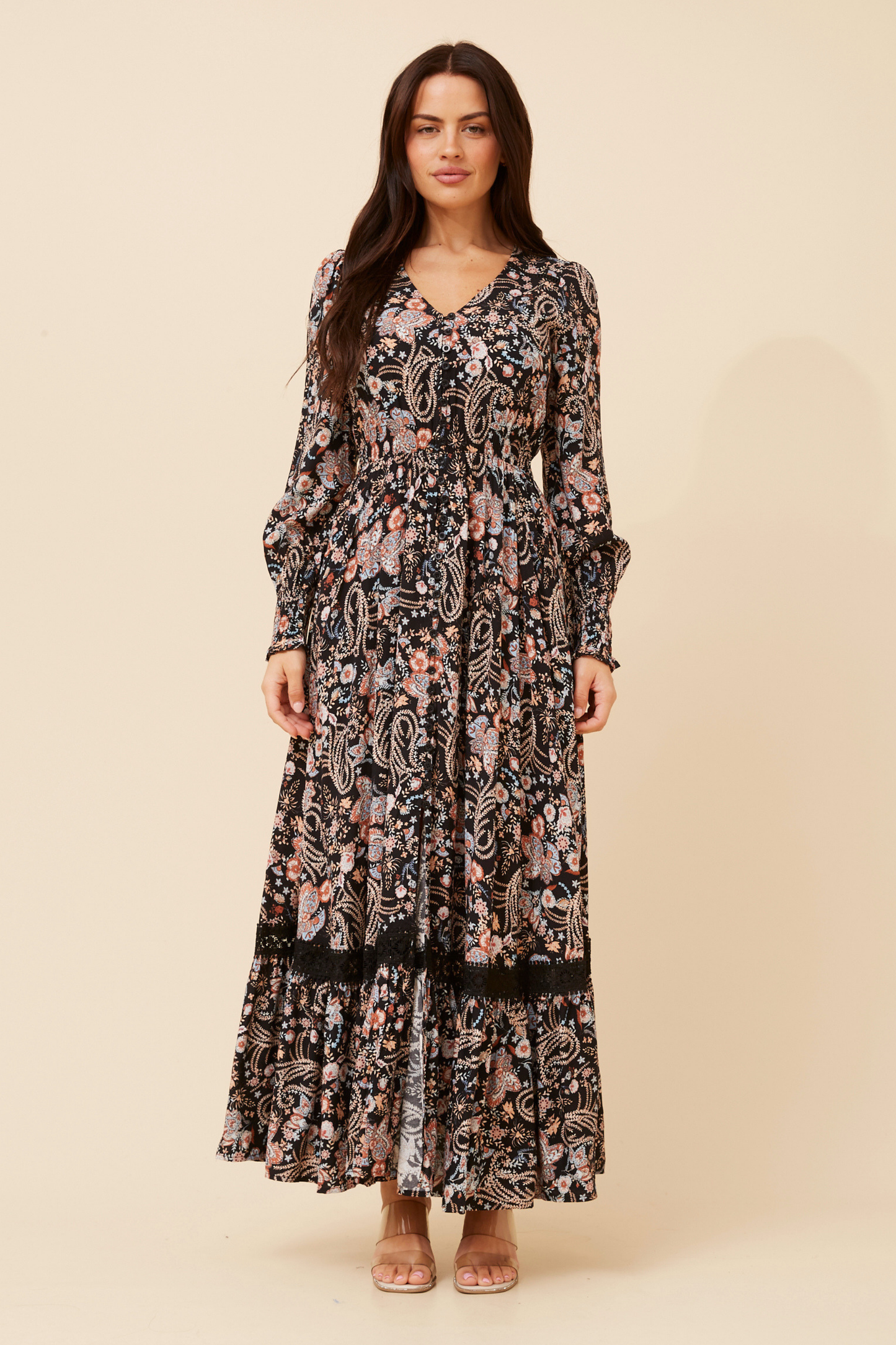 Mira Floral Print Maxi Dress D735529
