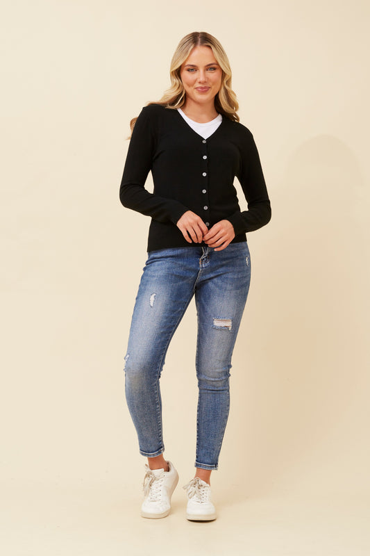 Vance Knit Cardigan KC522511 Black
