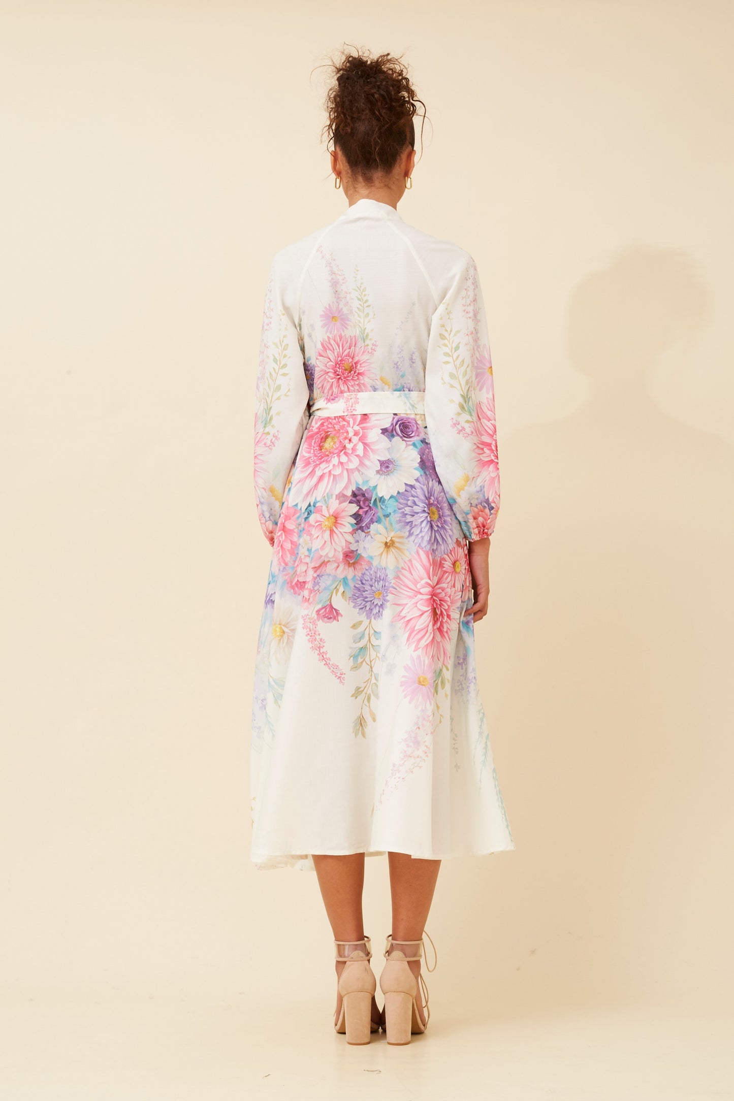 Estelle Long Sleeves Floral Midi Dress D523129
