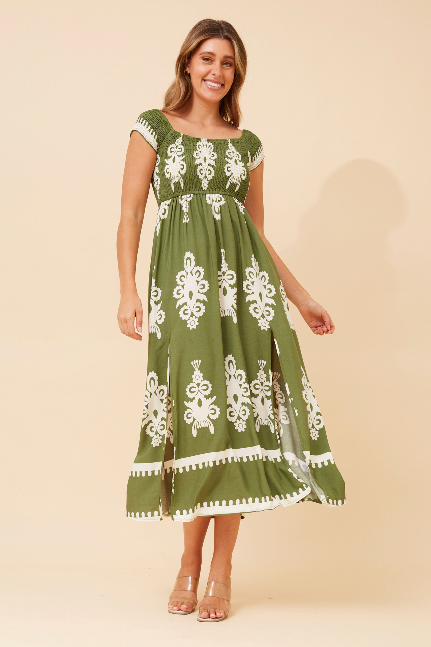 Robin Boho Printed Maxi Dress D523613