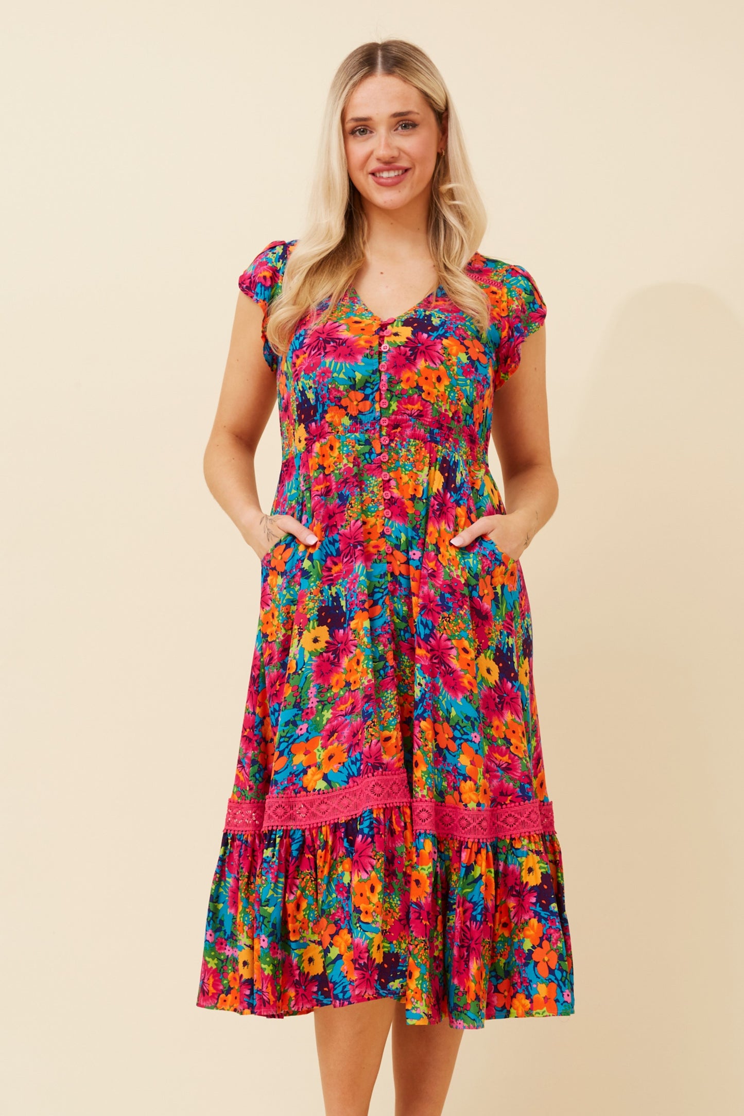 Nina Floral Midi Dress D171220/D731298