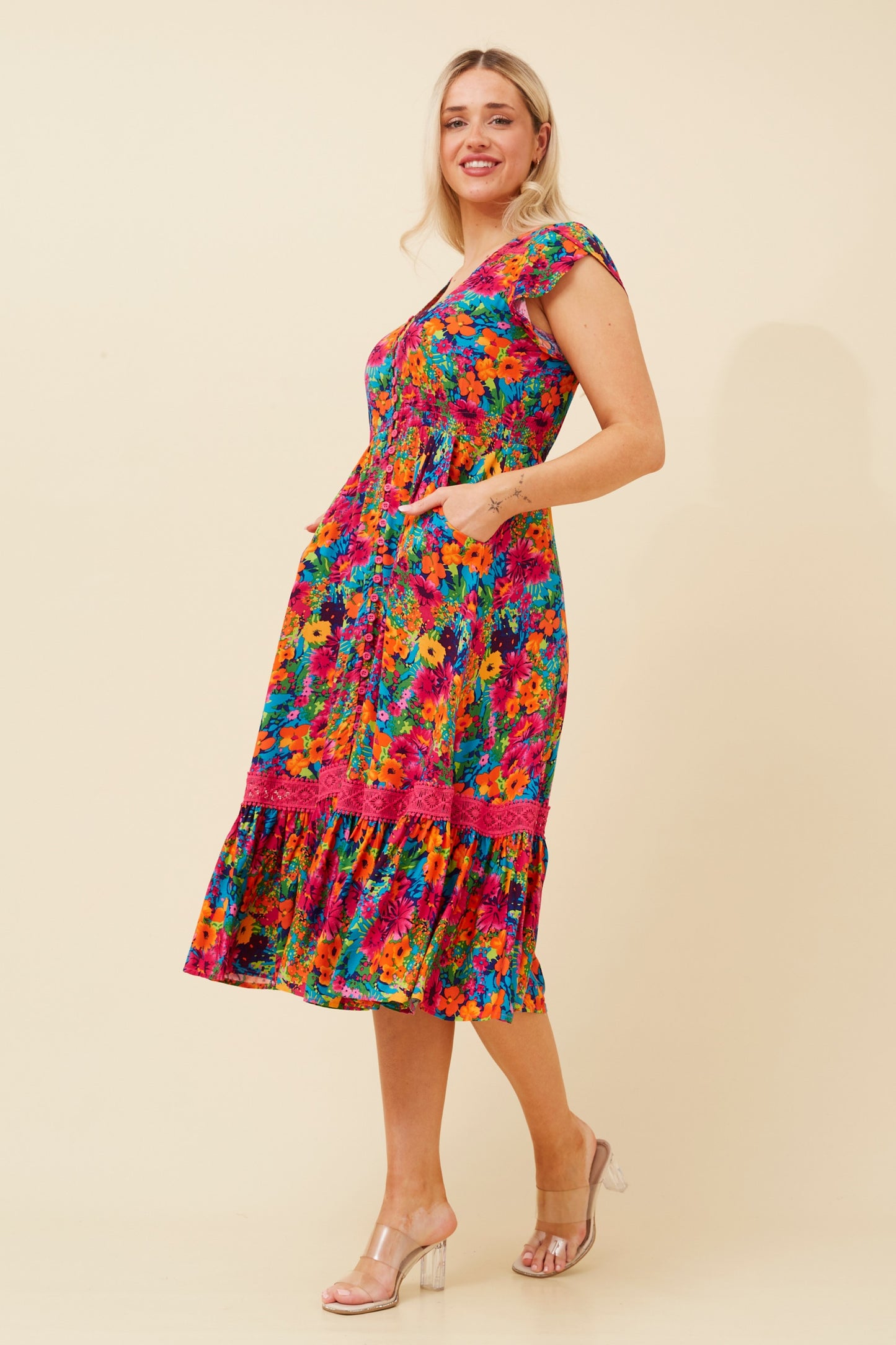 Nina Floral Midi Dress D171220/D731298