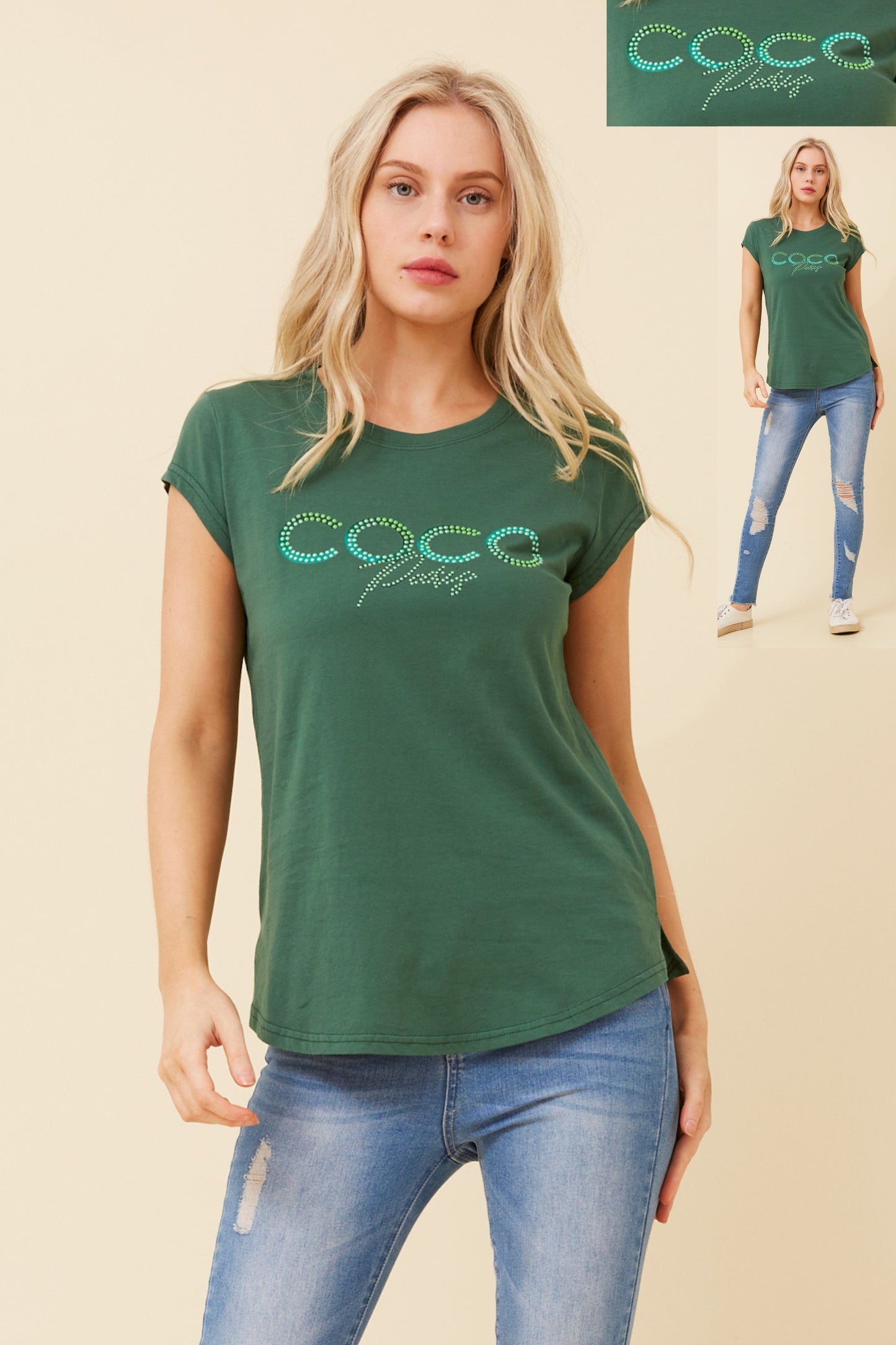 Coco Graphic T-Shirt - Emerald T518972