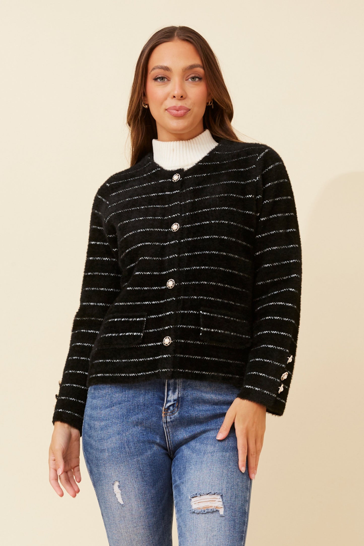 Revi Knit Cardigan KC522847 Black