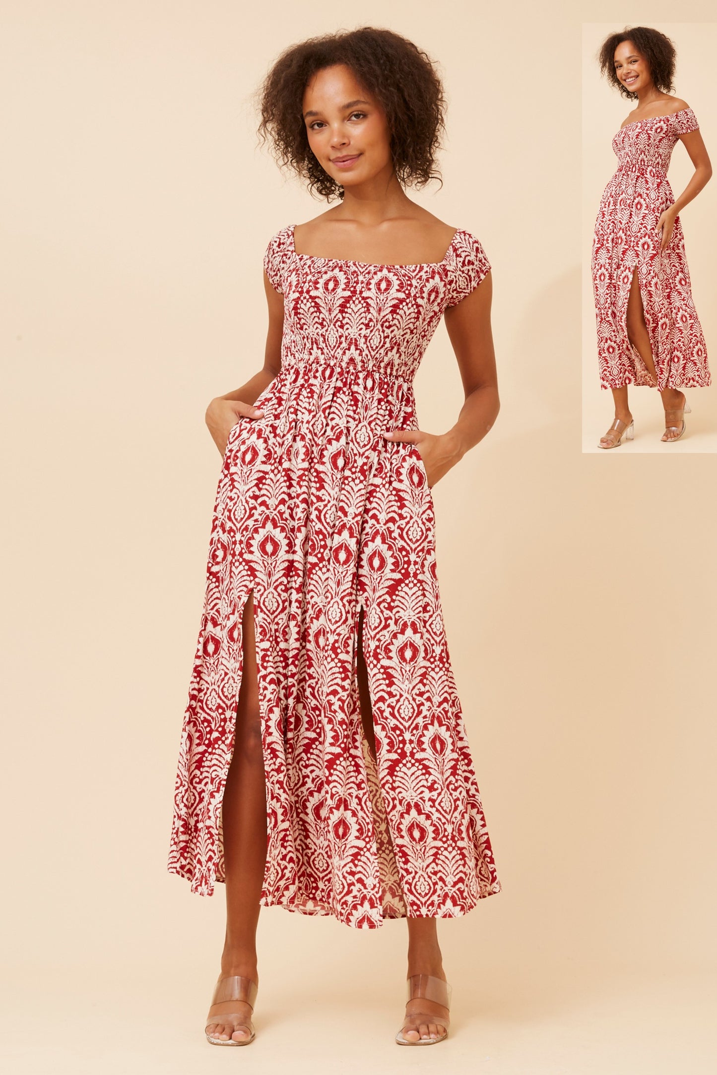 Robin Abstract Print Maxi Dress D523652