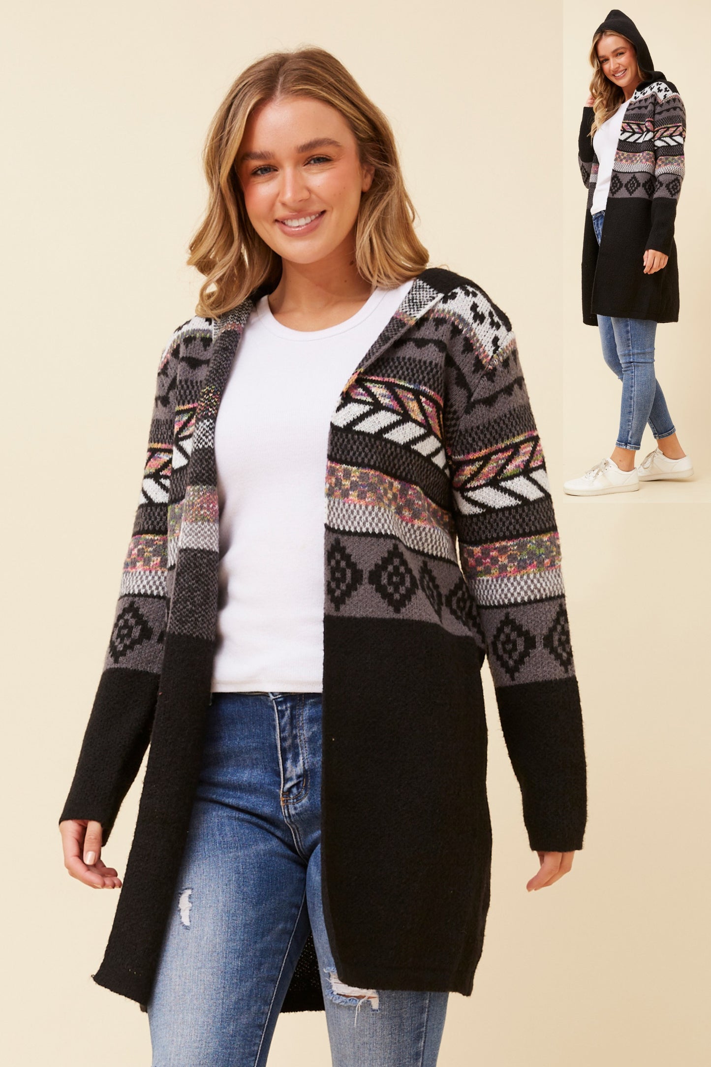 Archie Jacquard Knit Cardigan KC522549