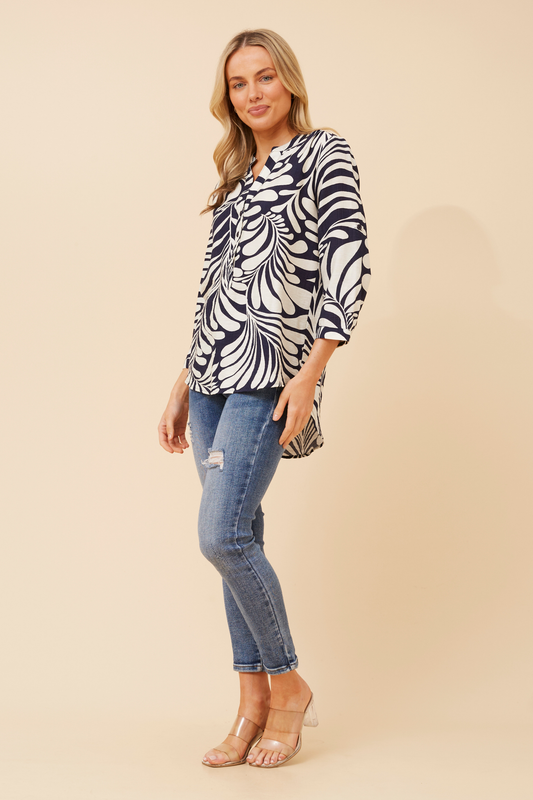 Nadia Blouse T526615 Navy
