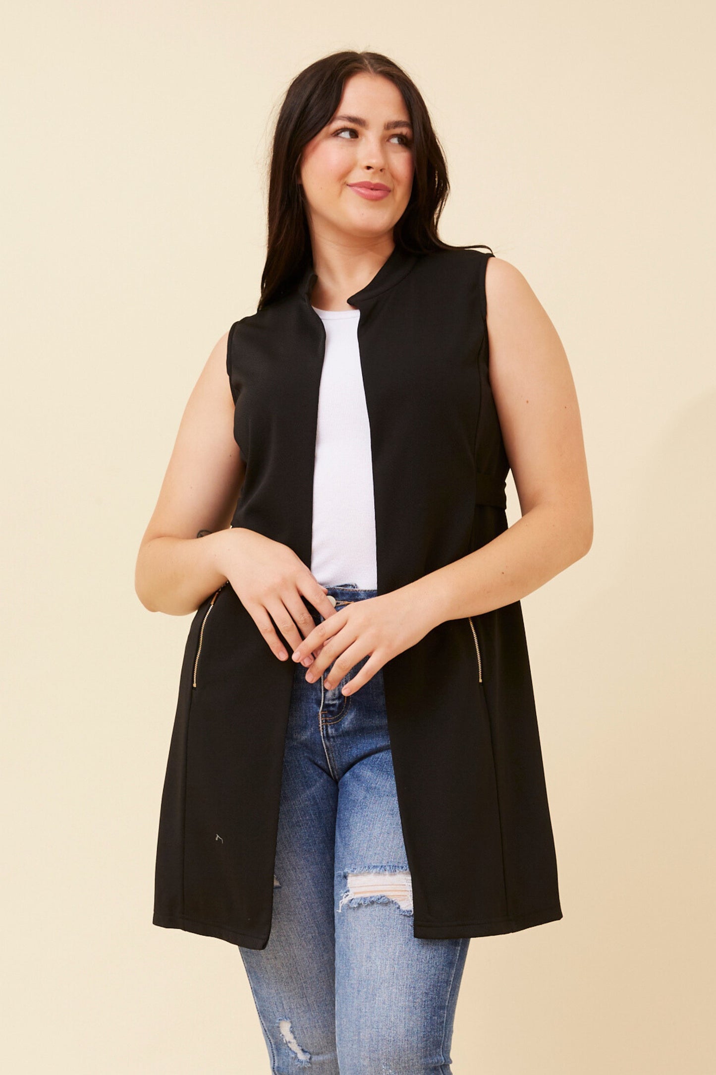 Zuri Longline Vest V731805 Black