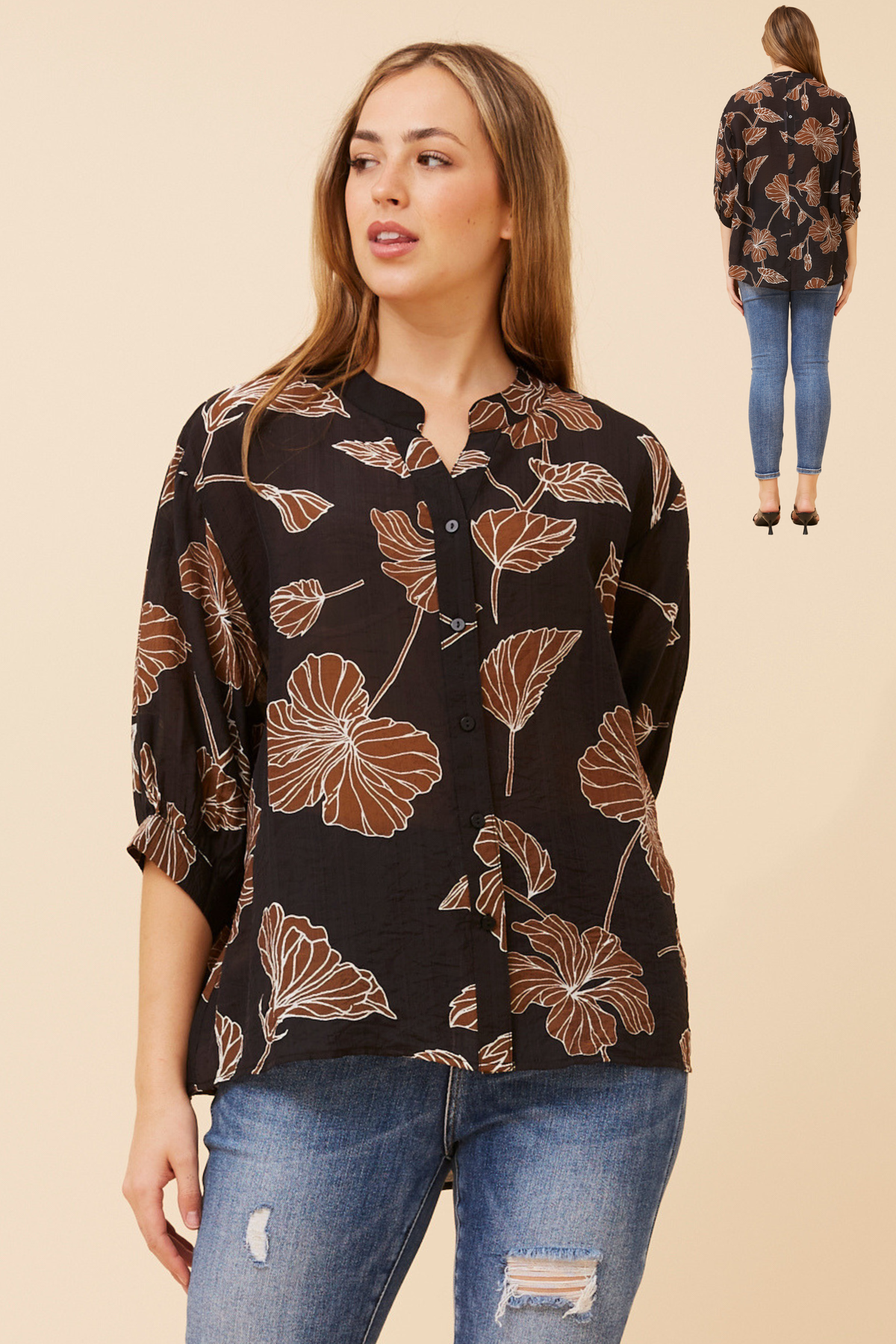 Rosa Floral Print Shirt- T526405