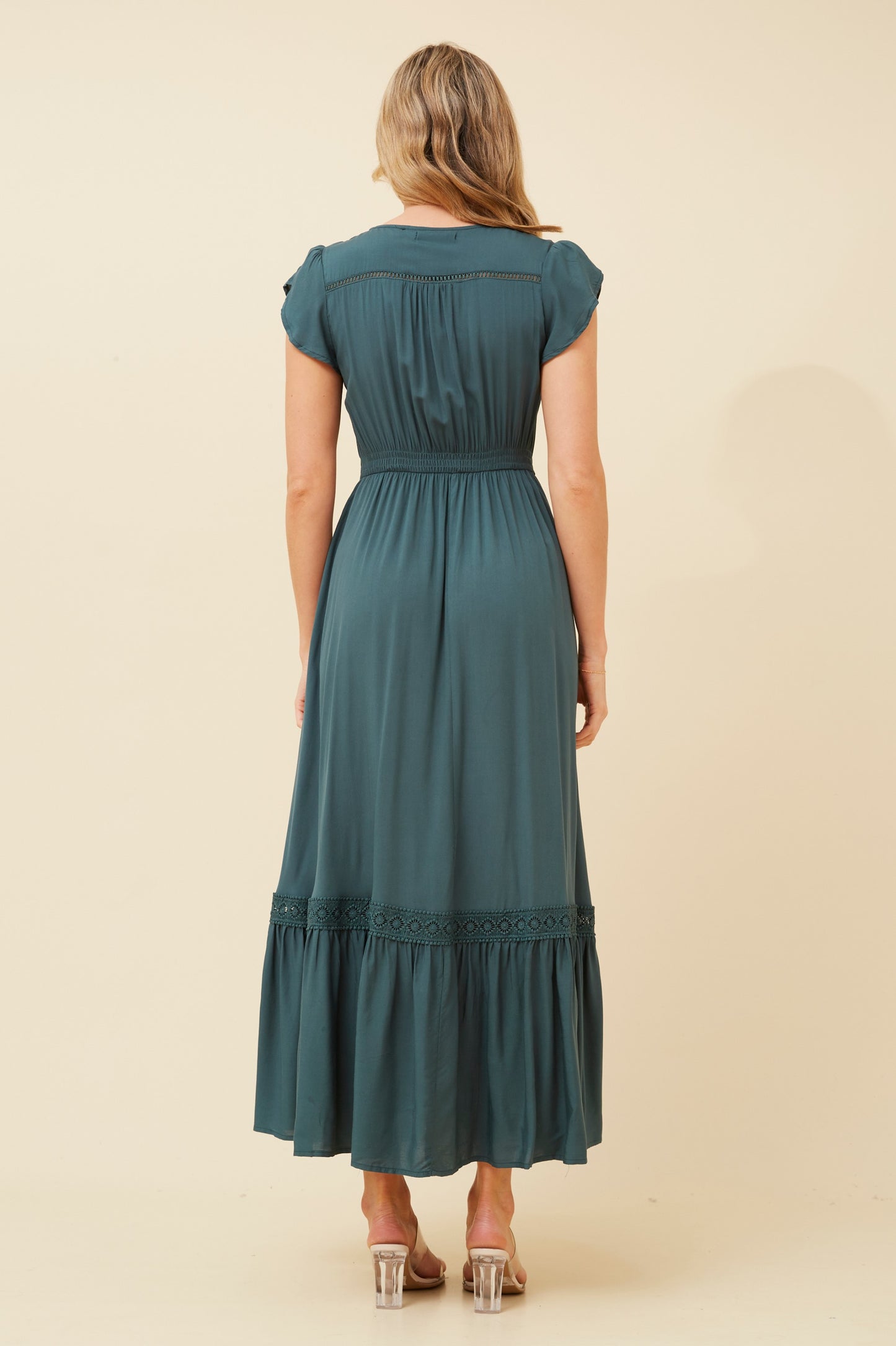 Willa Maxi Dress - Forest Green D509360