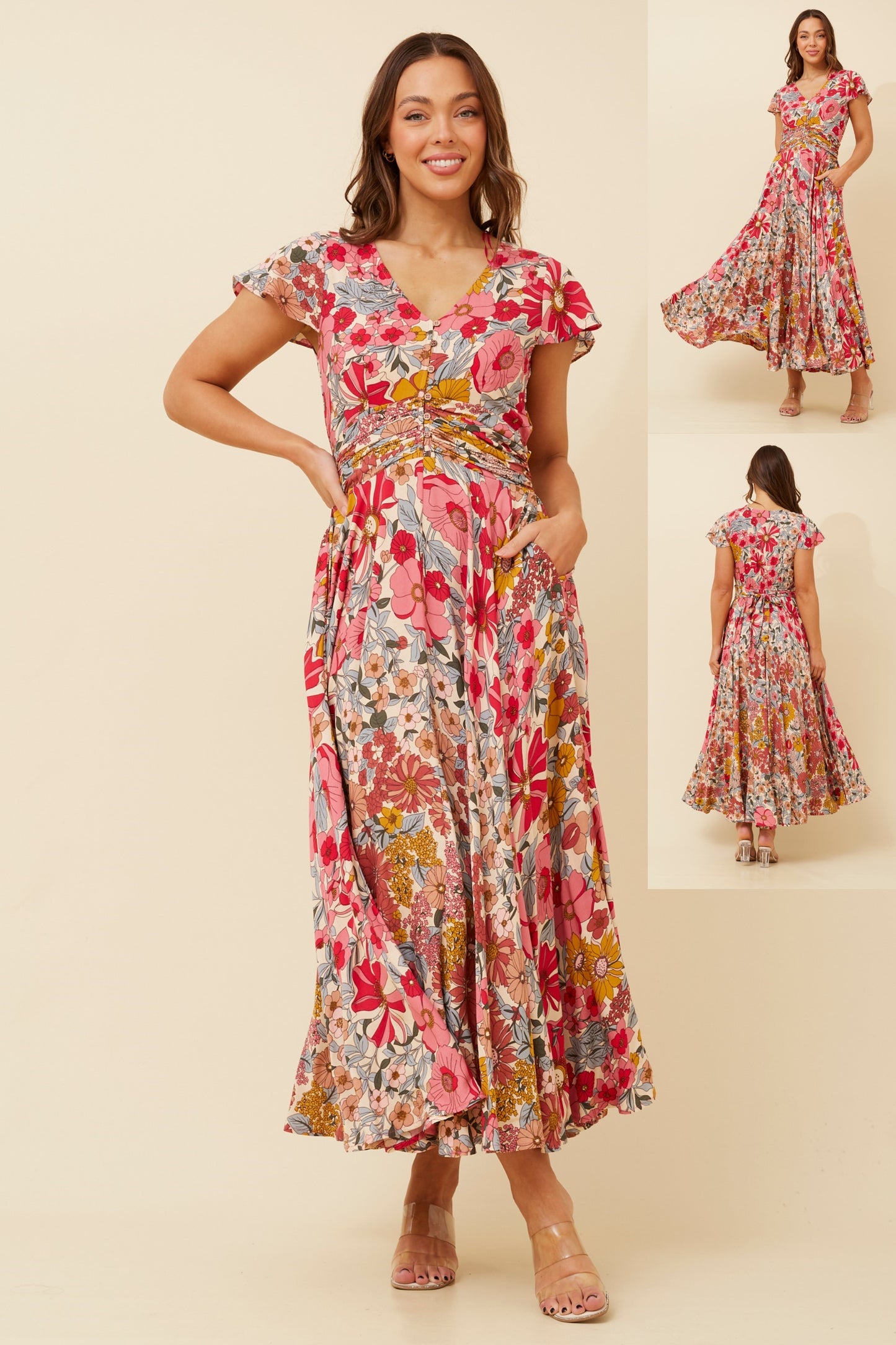 Rachel Floral Maxi Dress D512686