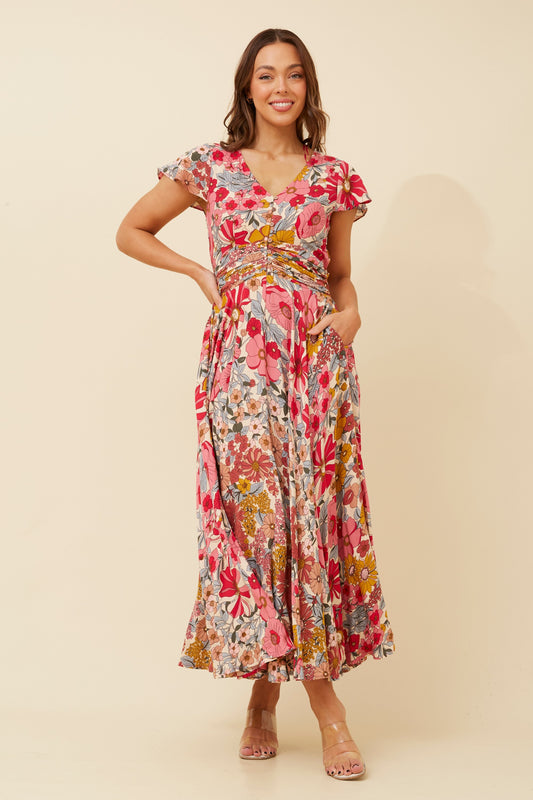 Rachel Floral Maxi Dress D512686