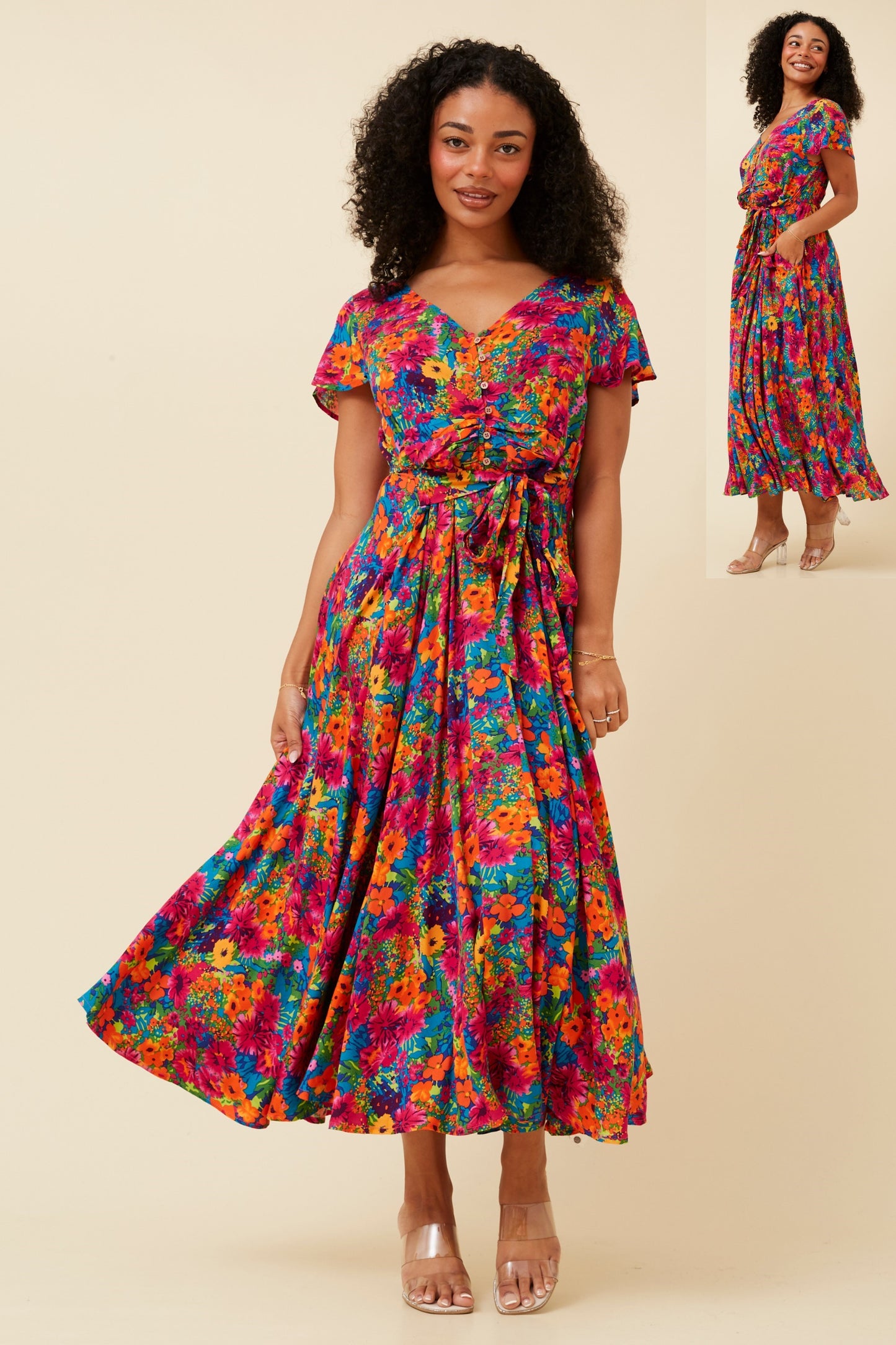 Rachel Floral Maxi Dress D514335