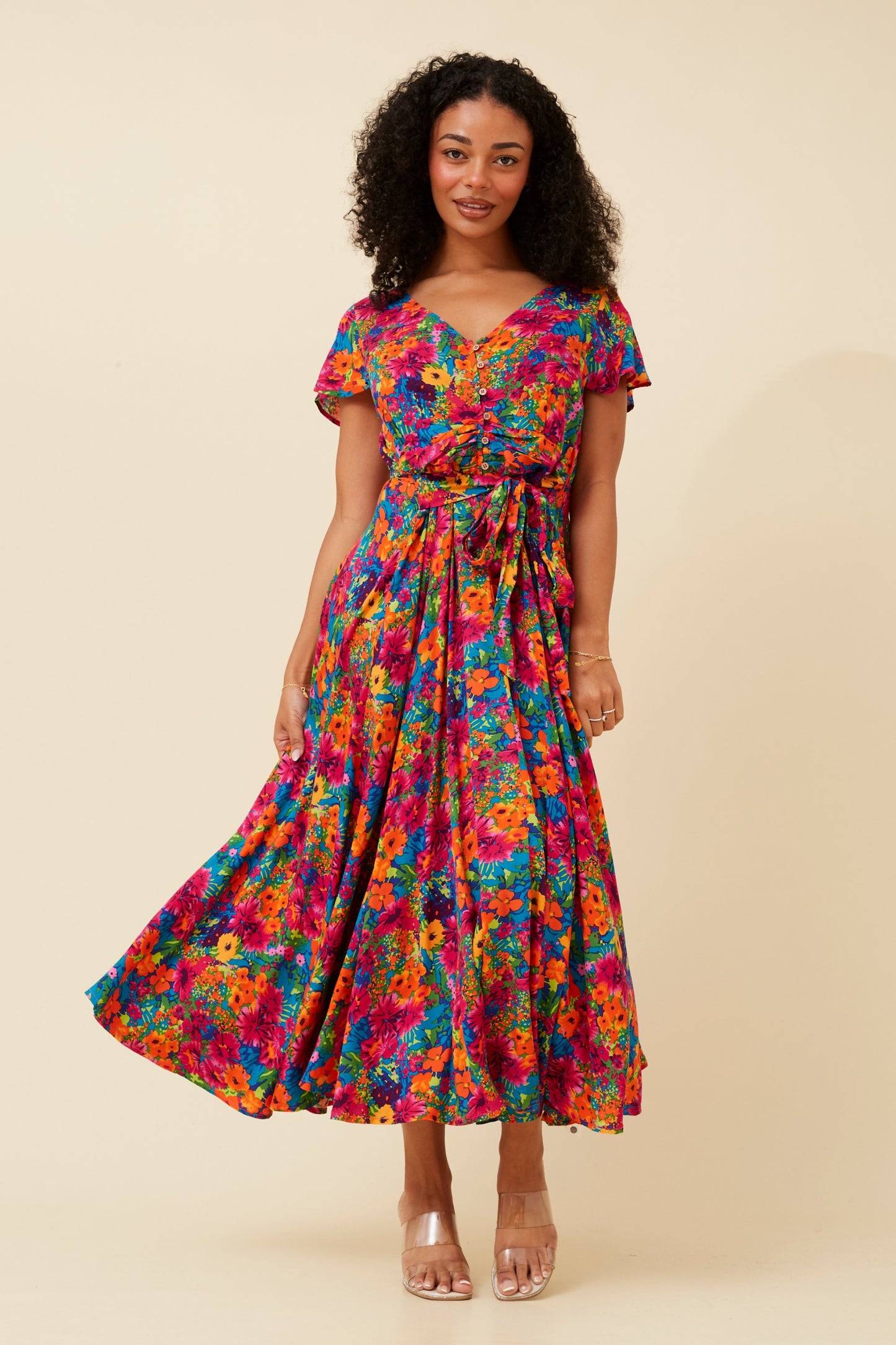 Rachel Floral Maxi Dress D514335