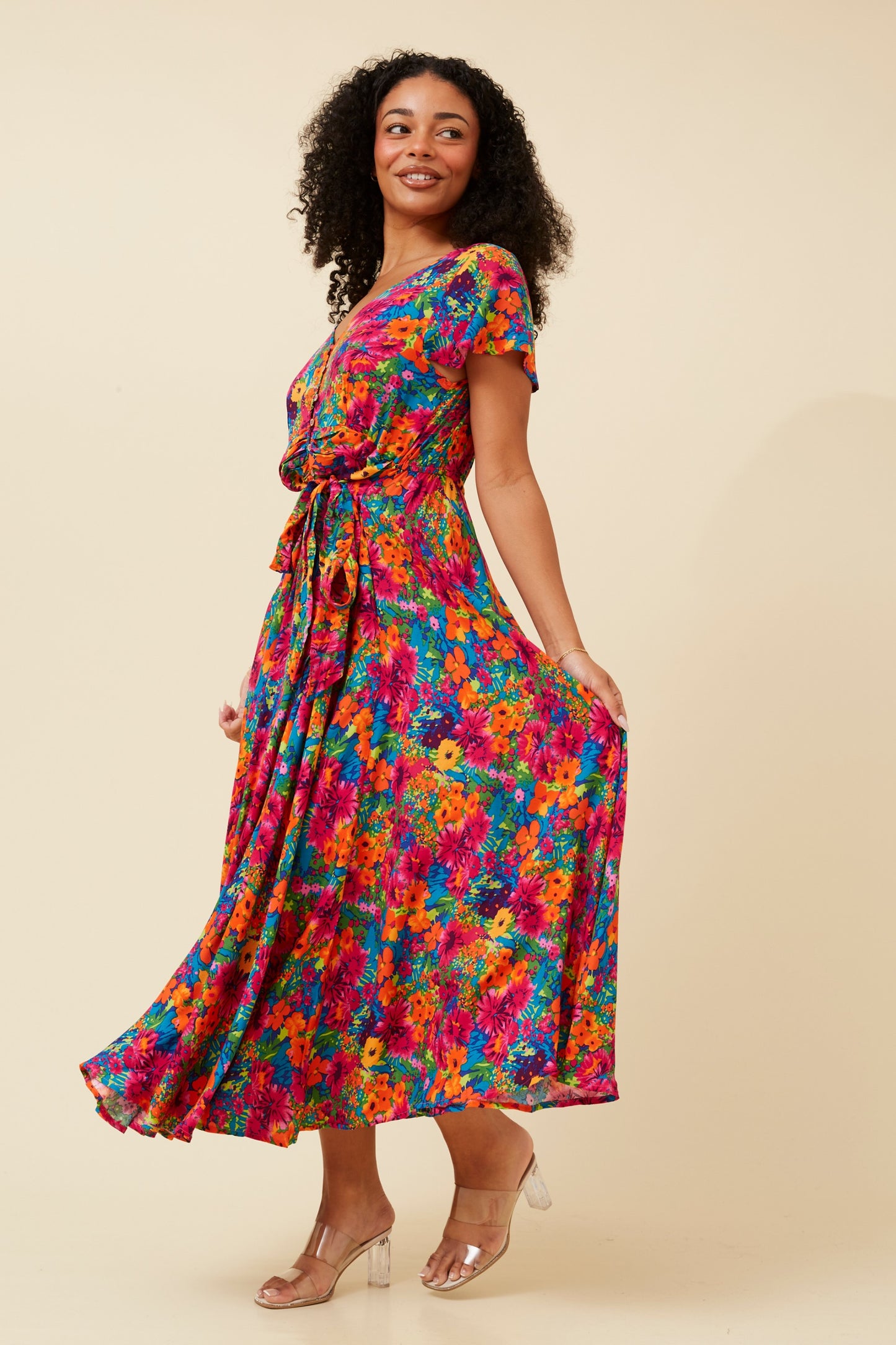 Rachel Floral Maxi Dress D514335