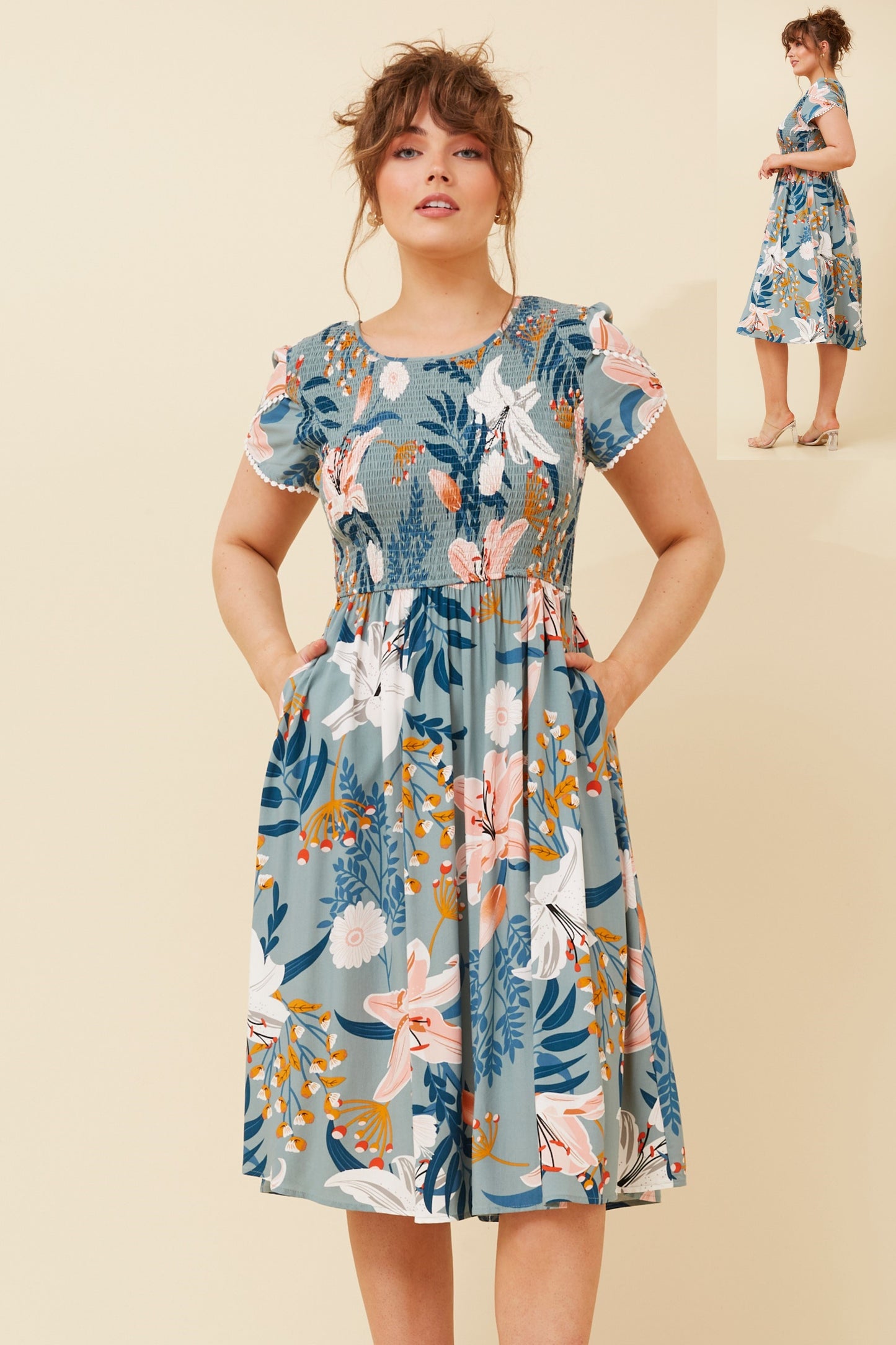 Misha Floral Midi Dress D514921