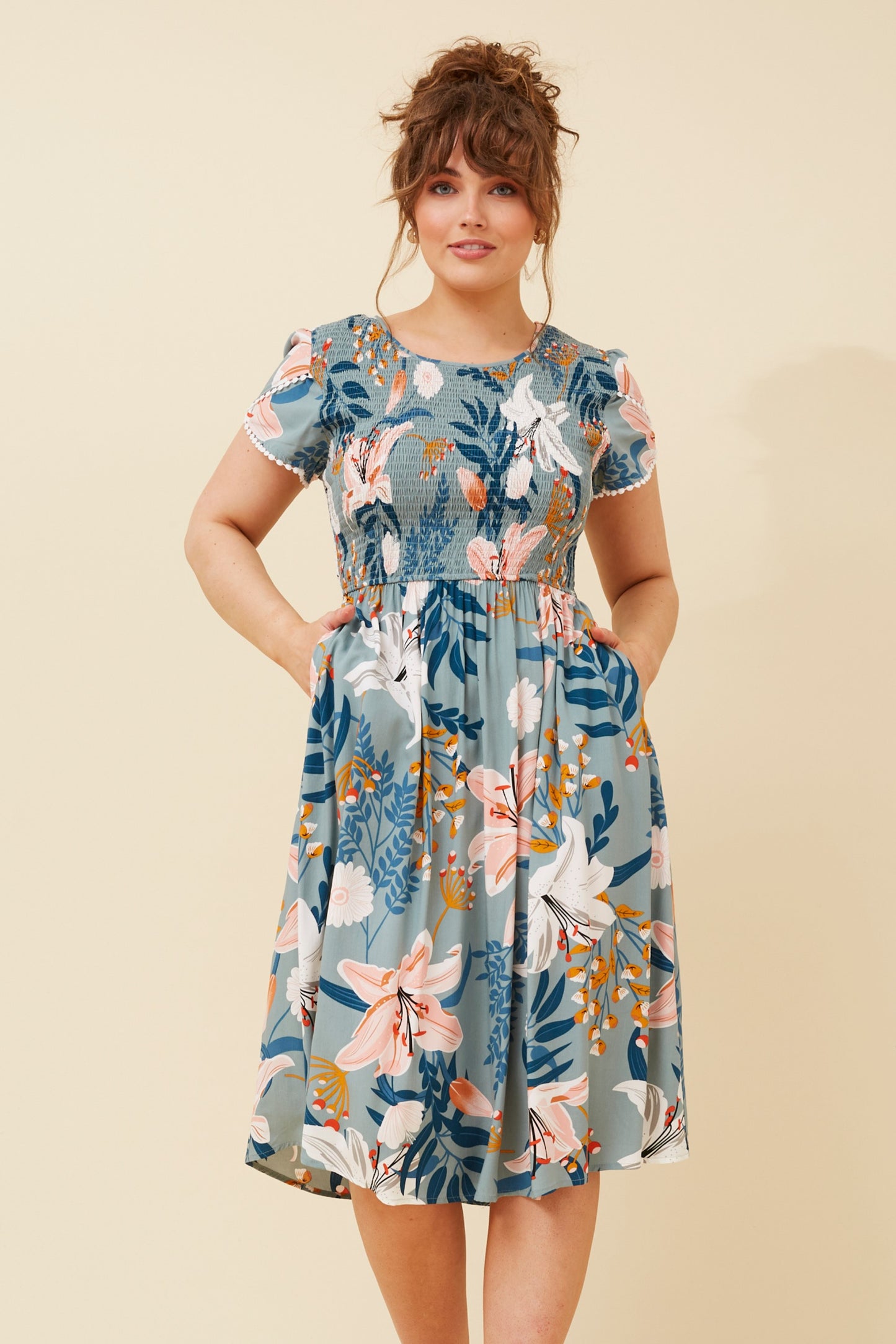 Misha Floral Midi Dress D514921