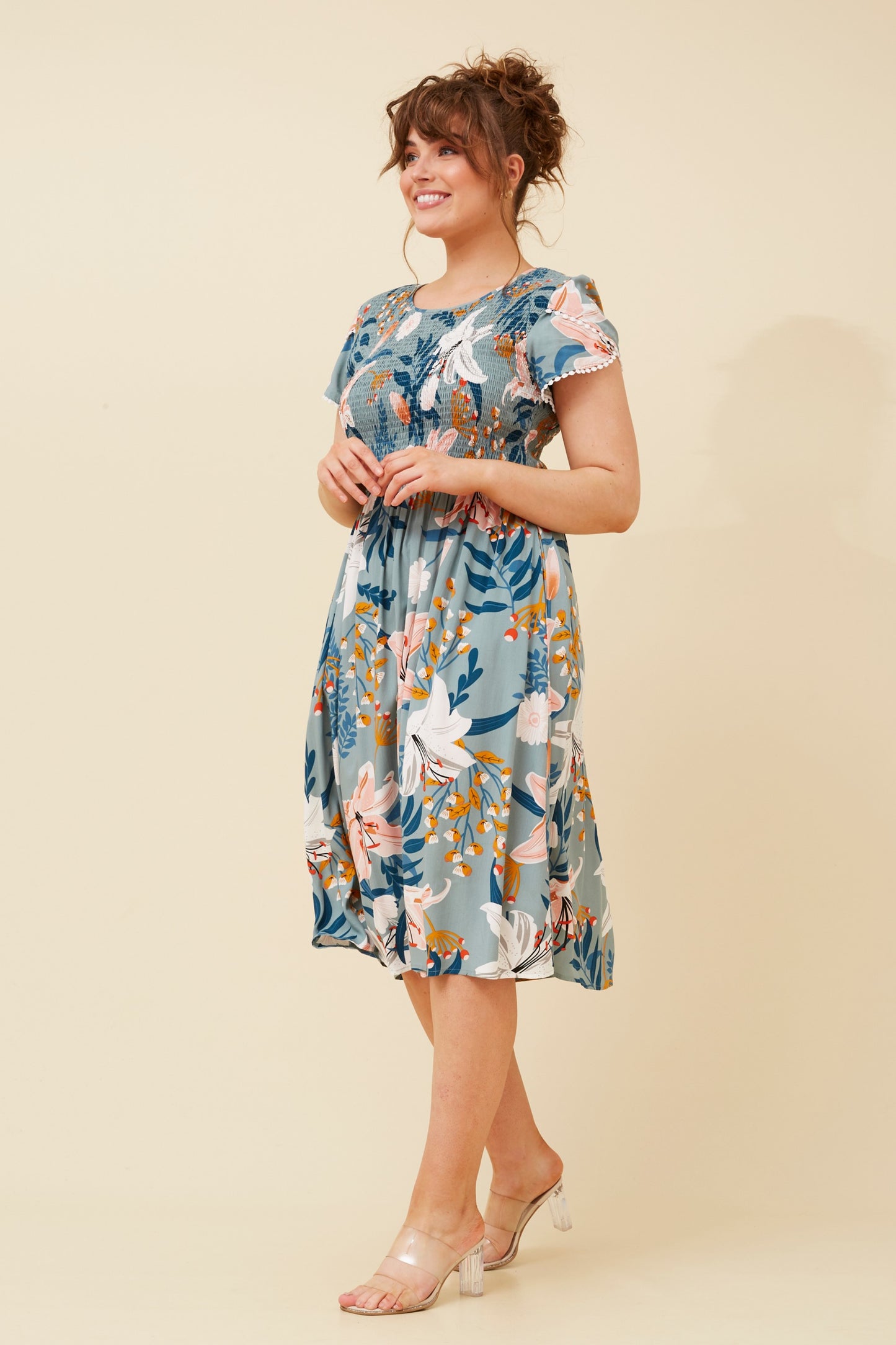 Misha Floral Midi Dress D514921