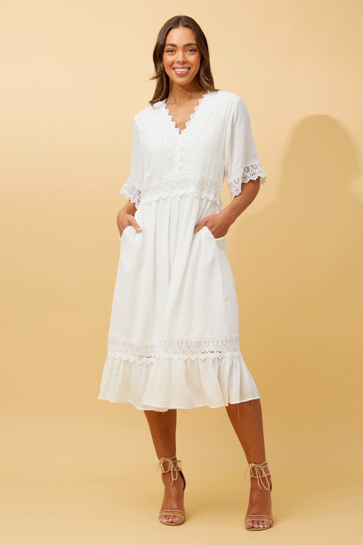 Mel Lace Trim Dress D517170