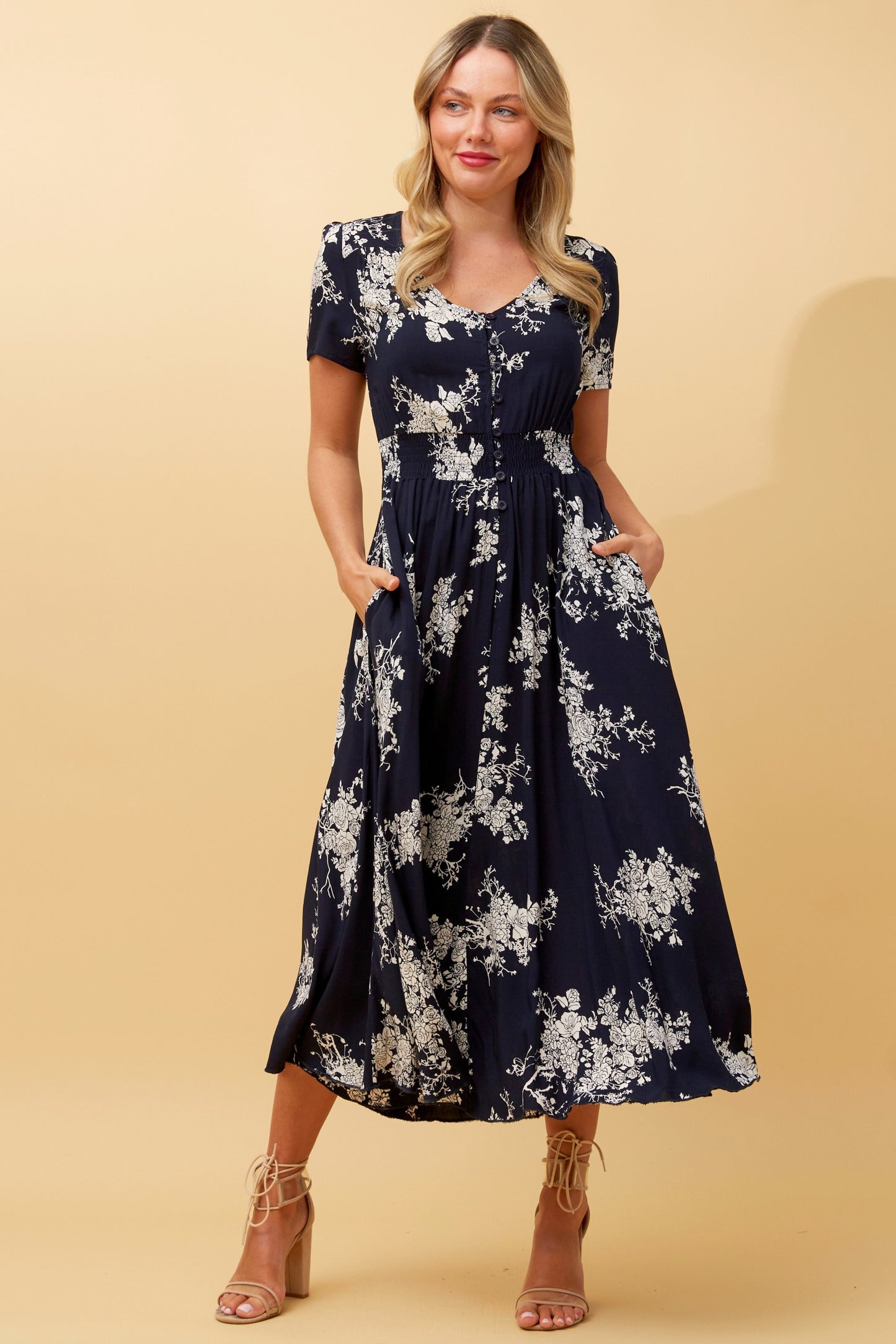 Zeena Floral Midi Dress D517176