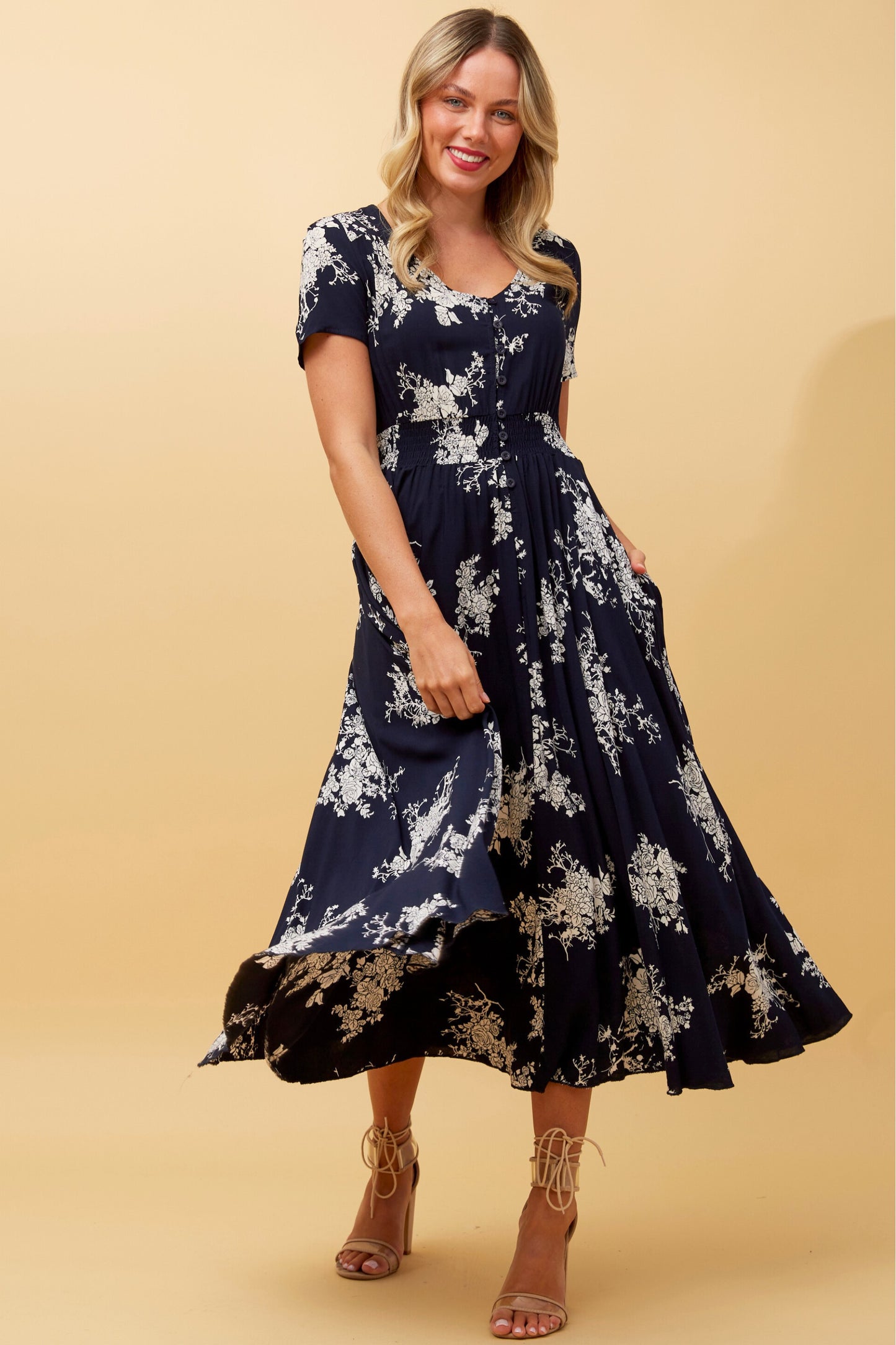 Zeena Floral Midi Dress D517176