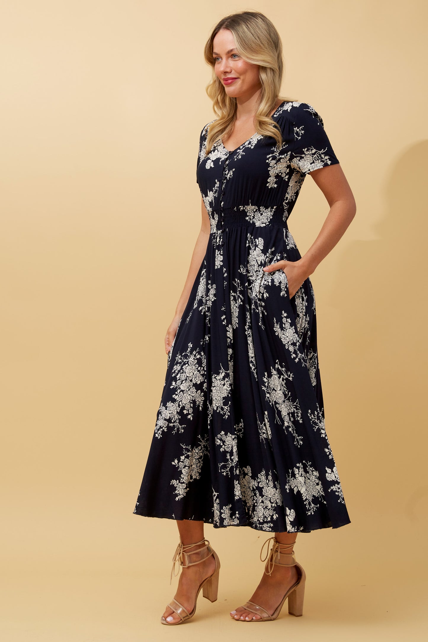 Zeena Floral Midi Dress D517176