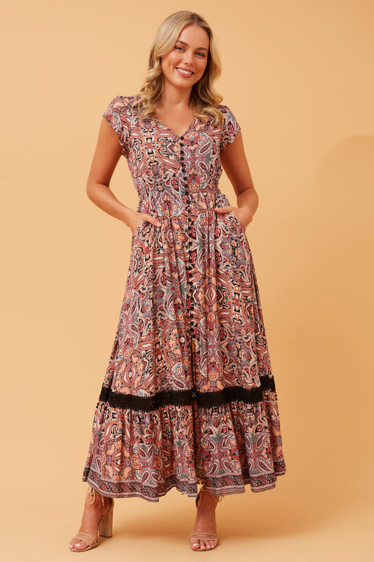 Connie Paisley Maxi Dress D517383