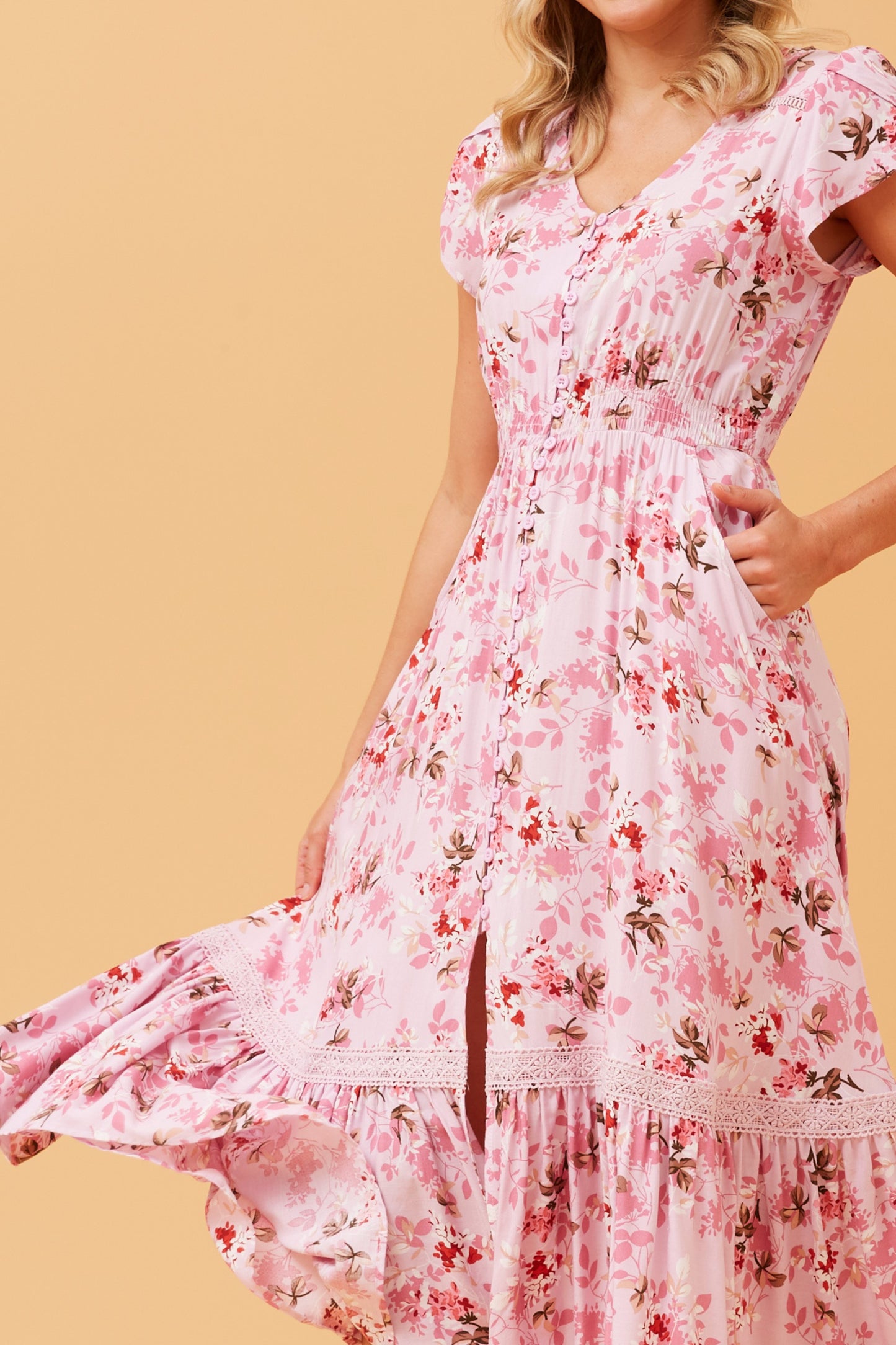 Nina Floral Midi Dress D518229