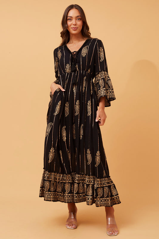 Amilia Boho Dress Black D519276