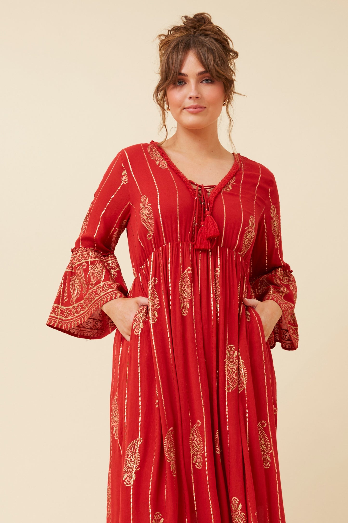 Amilia Boho Dress D519276 - Red