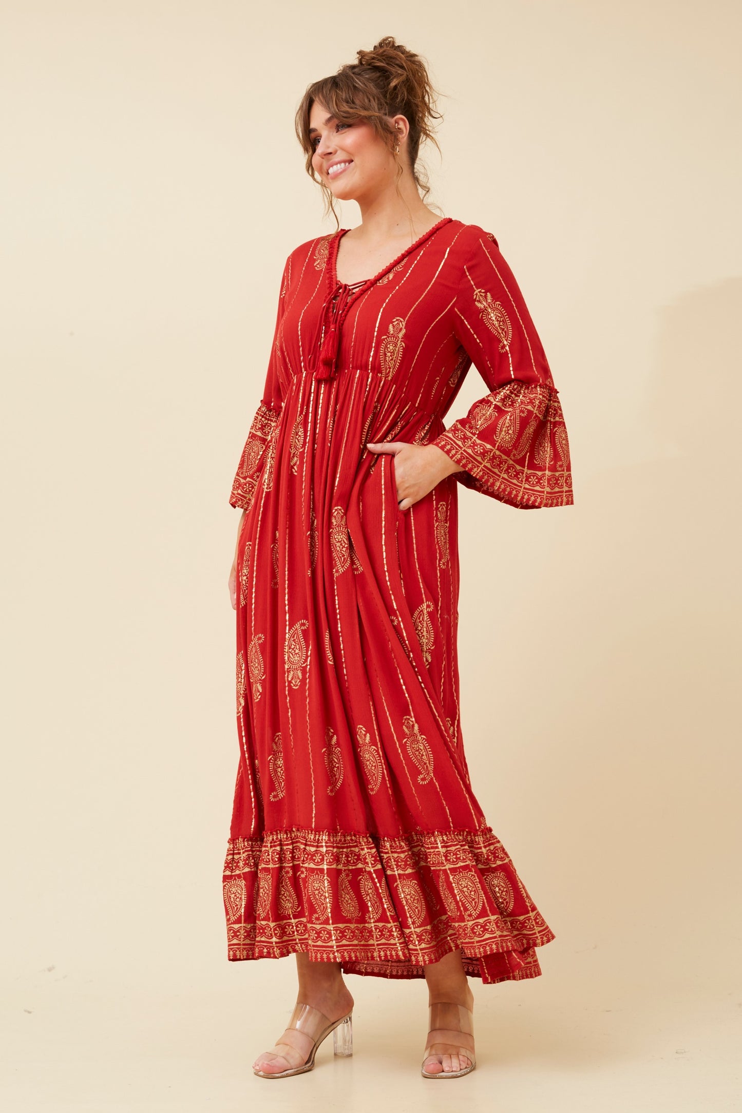 Amilia Boho Dress D519276 - Red