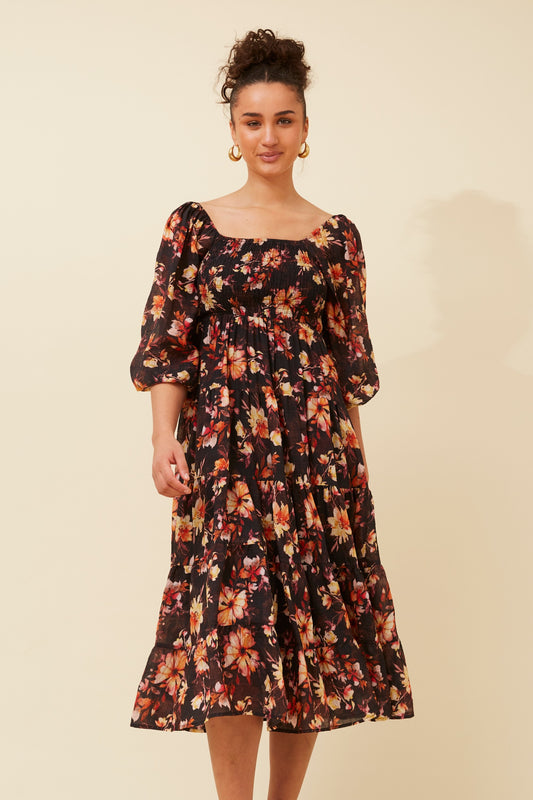 Piper Floral Midi Dress D519488