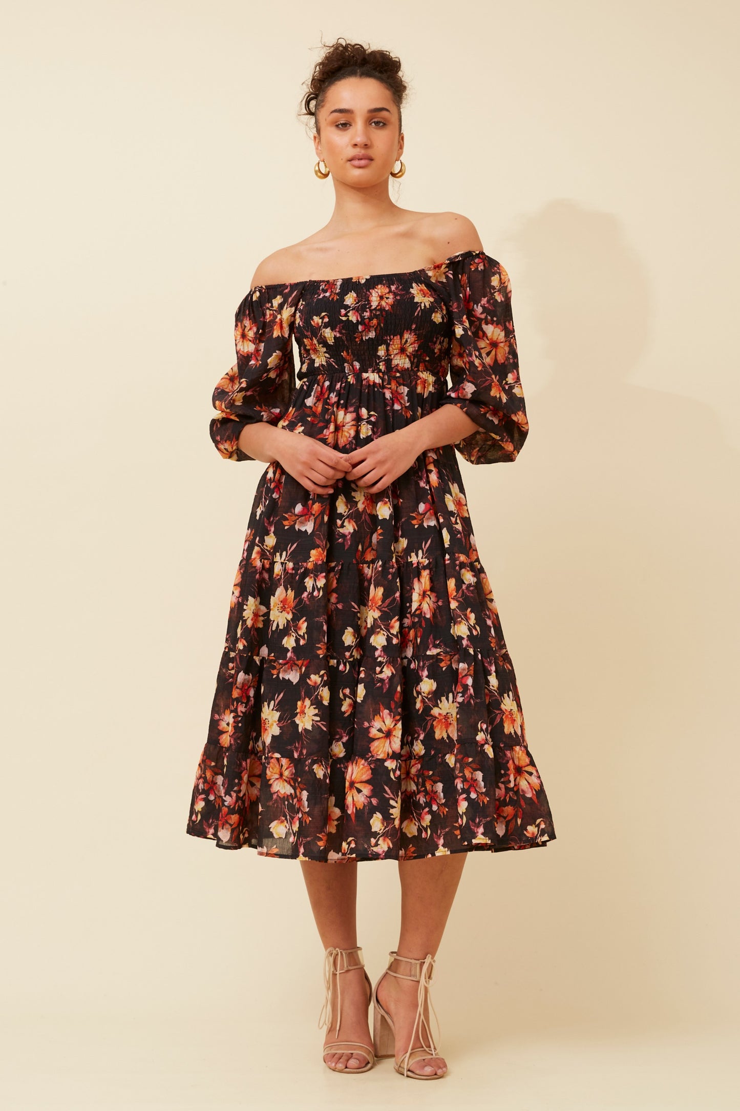 Piper Floral Midi Dress D519488