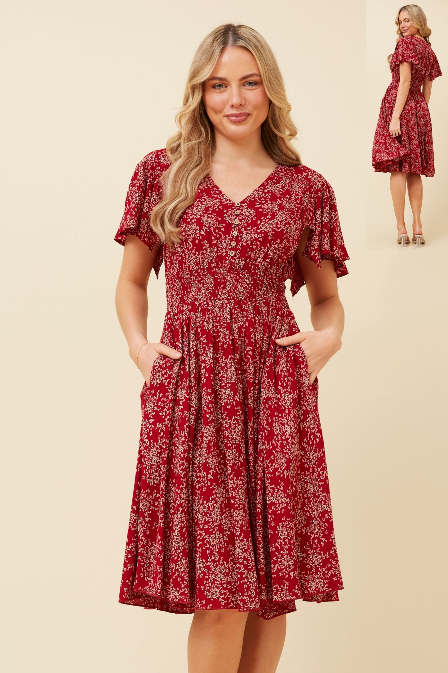 Sandy Floral Midi Dress D519802