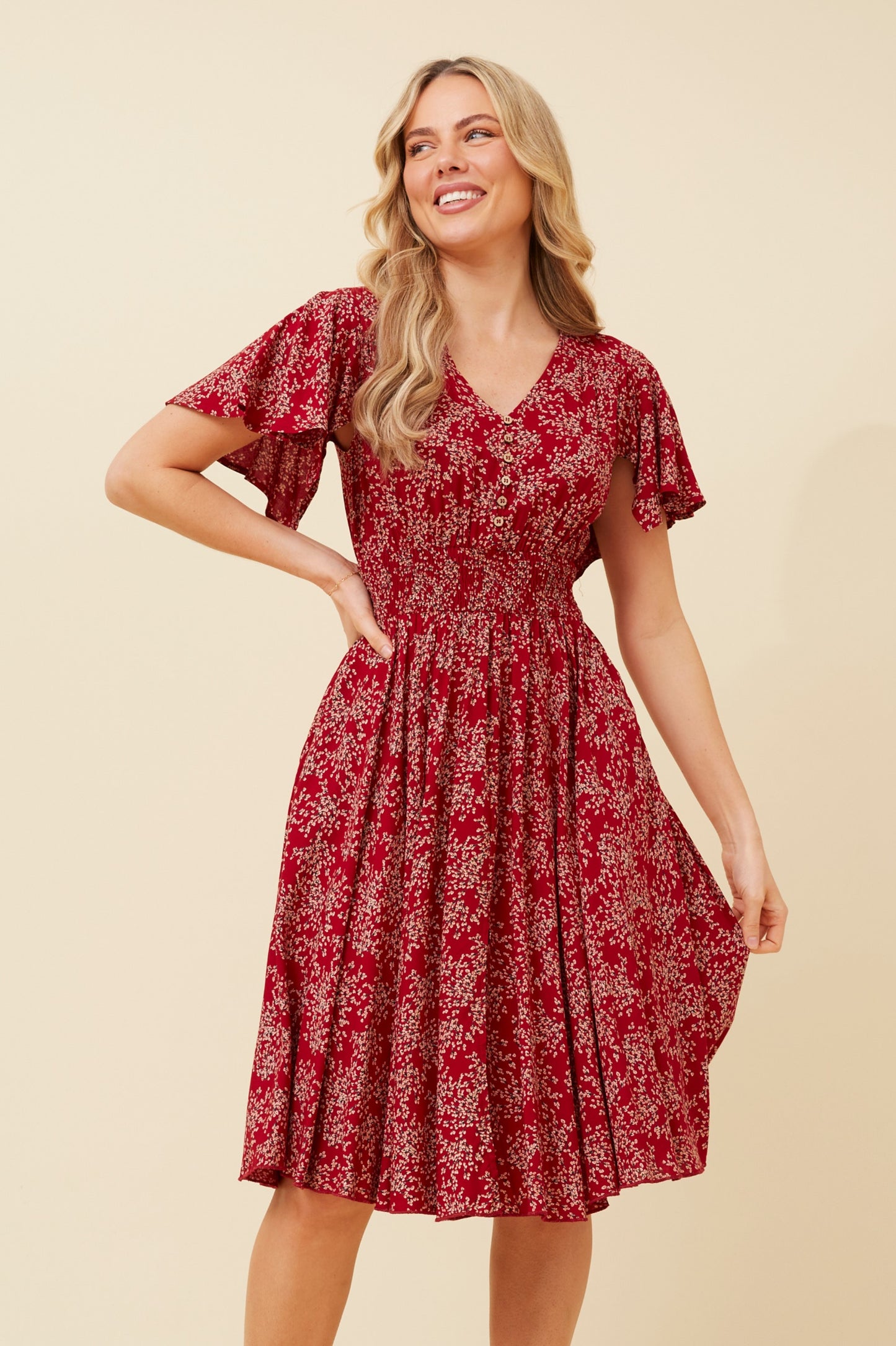 Sandy Floral Midi Dress D519802