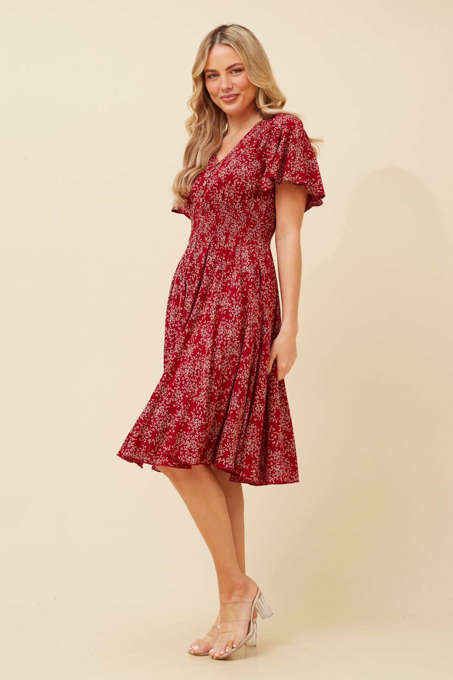 Sandy Floral Midi Dress D519802