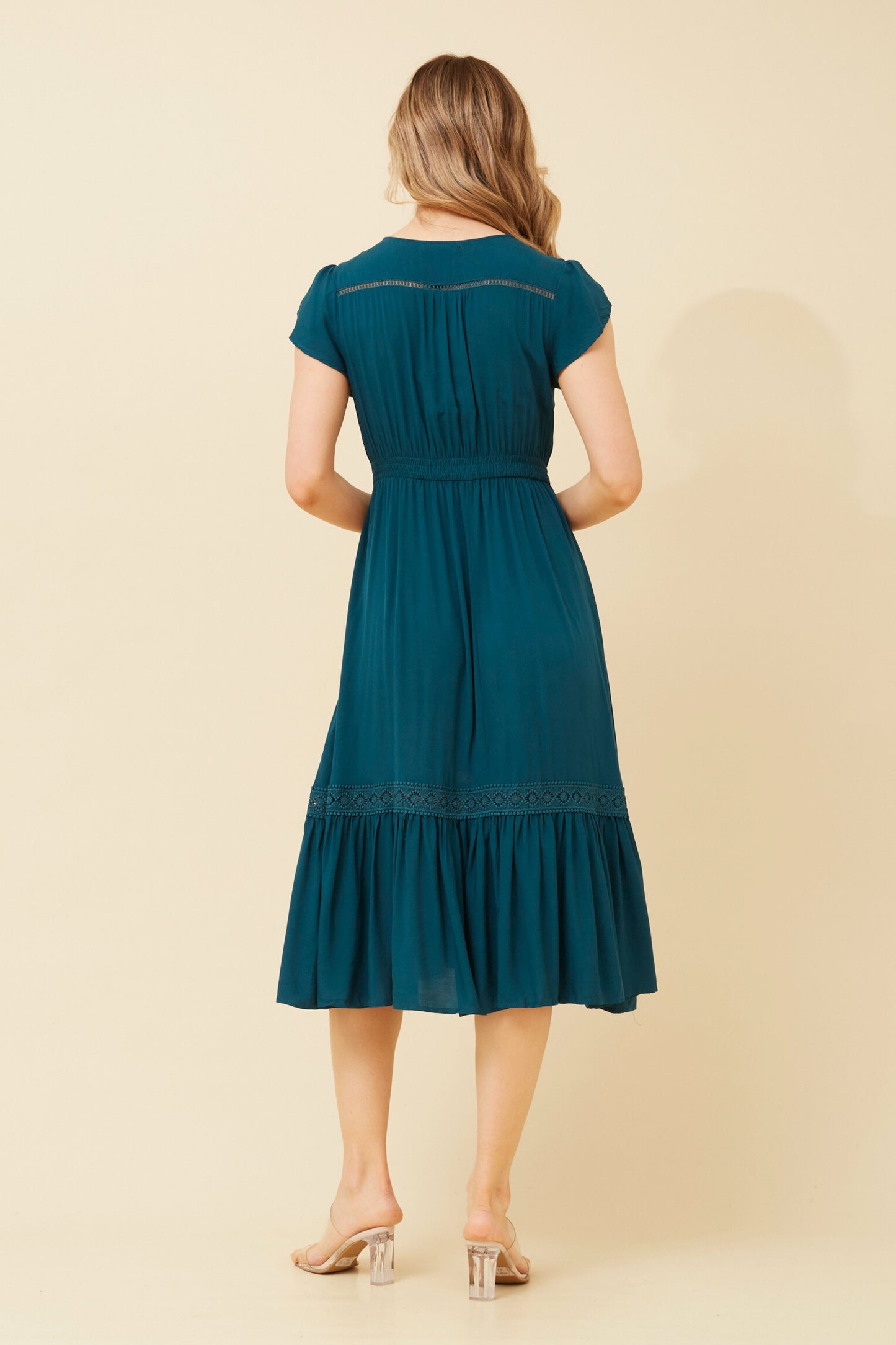 Lilah Midi Dress - Emerald  D519816