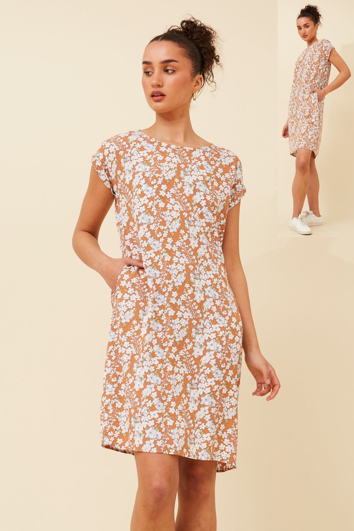 Cera Floral Shift Dress D519861