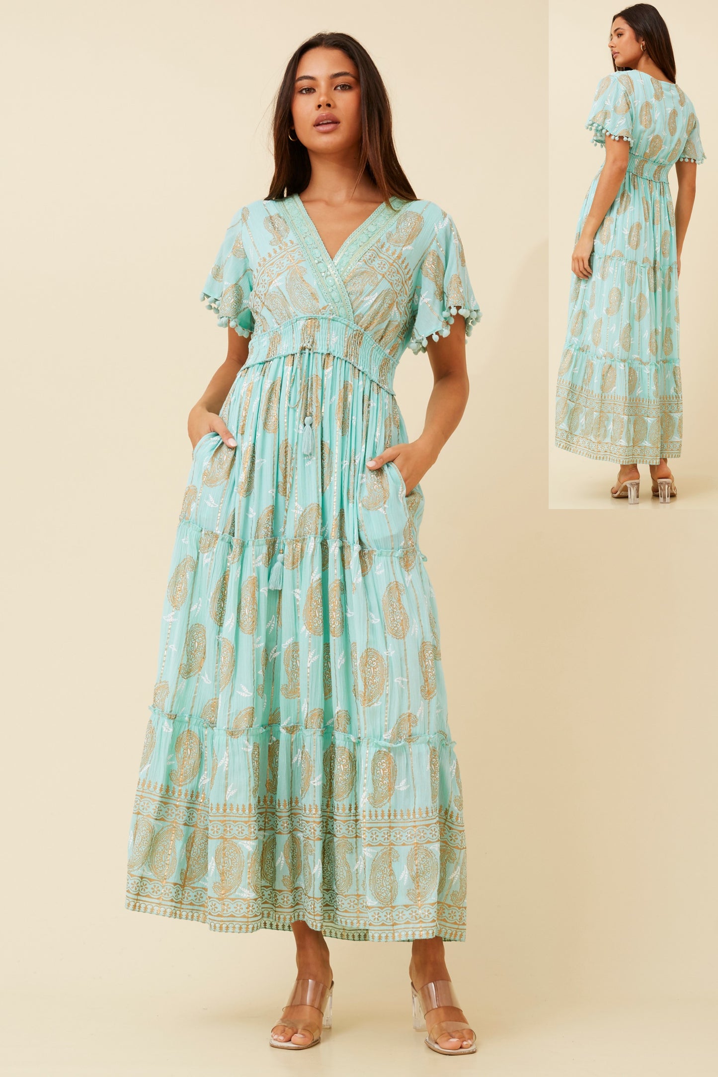 Diva Boho Maxi Dress D519885 - Aqua