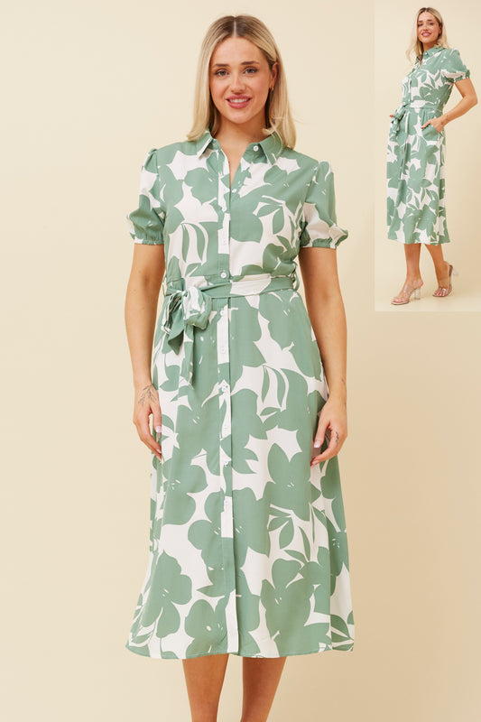 Sia Botanical Print Shirt Dress D519996