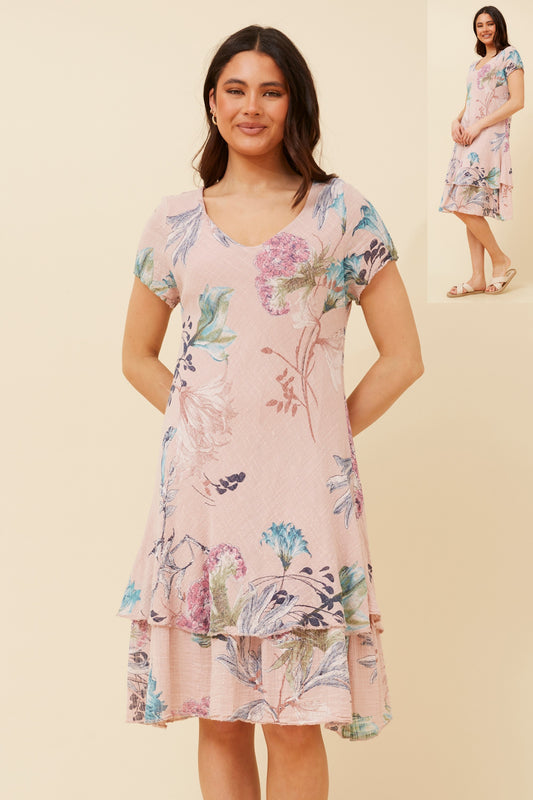 Maddie Double Layer Floral Dress D520073