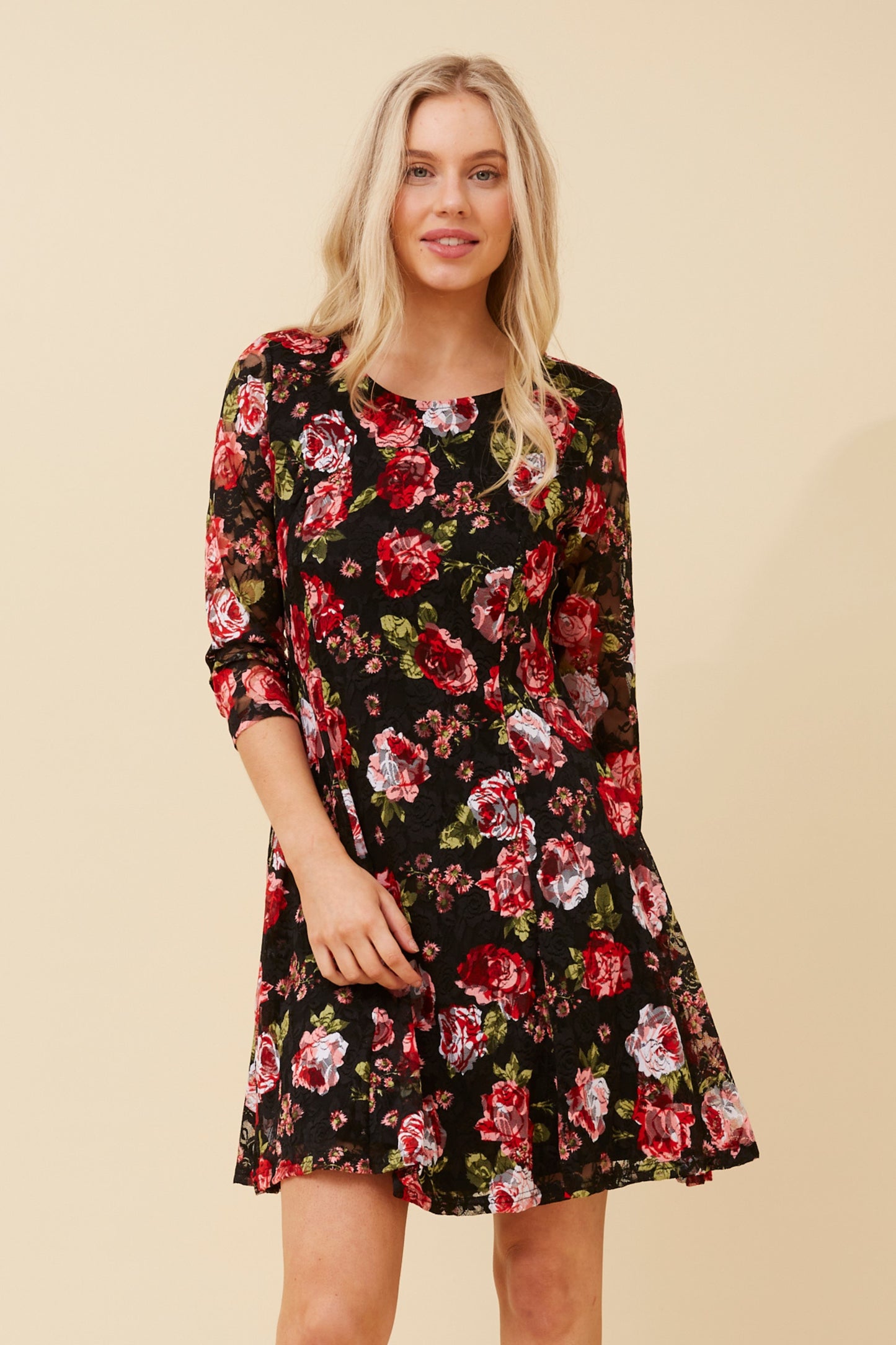 Sam Floral Lace Midi Dress D520143