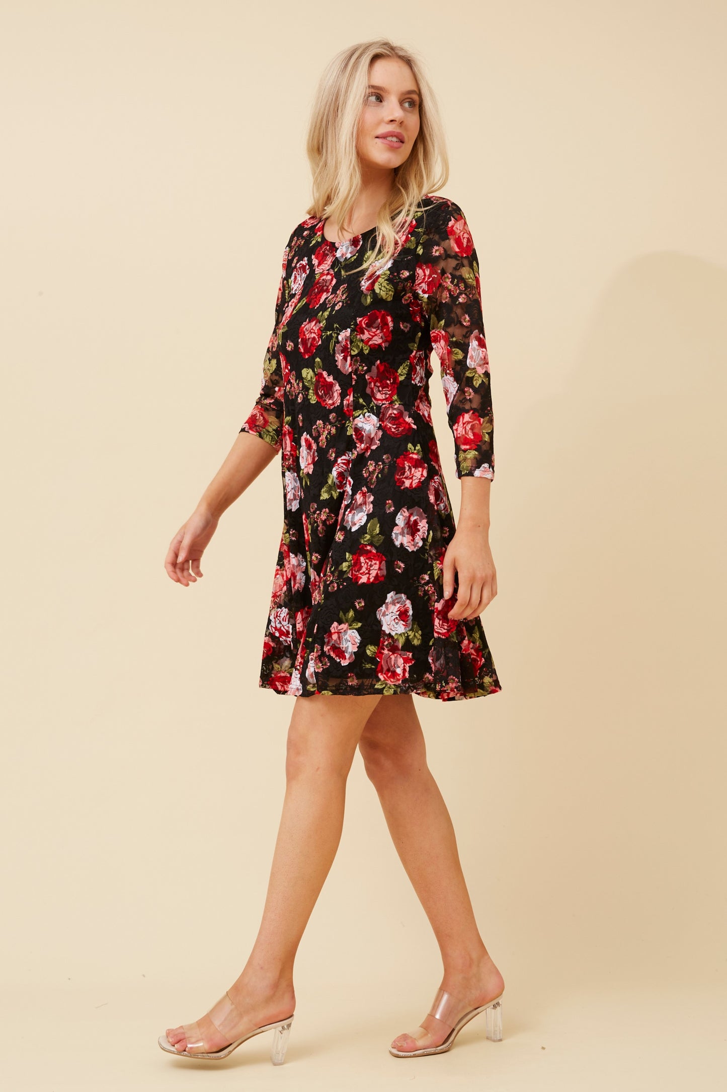 Sam Floral Lace Midi Dress D520143