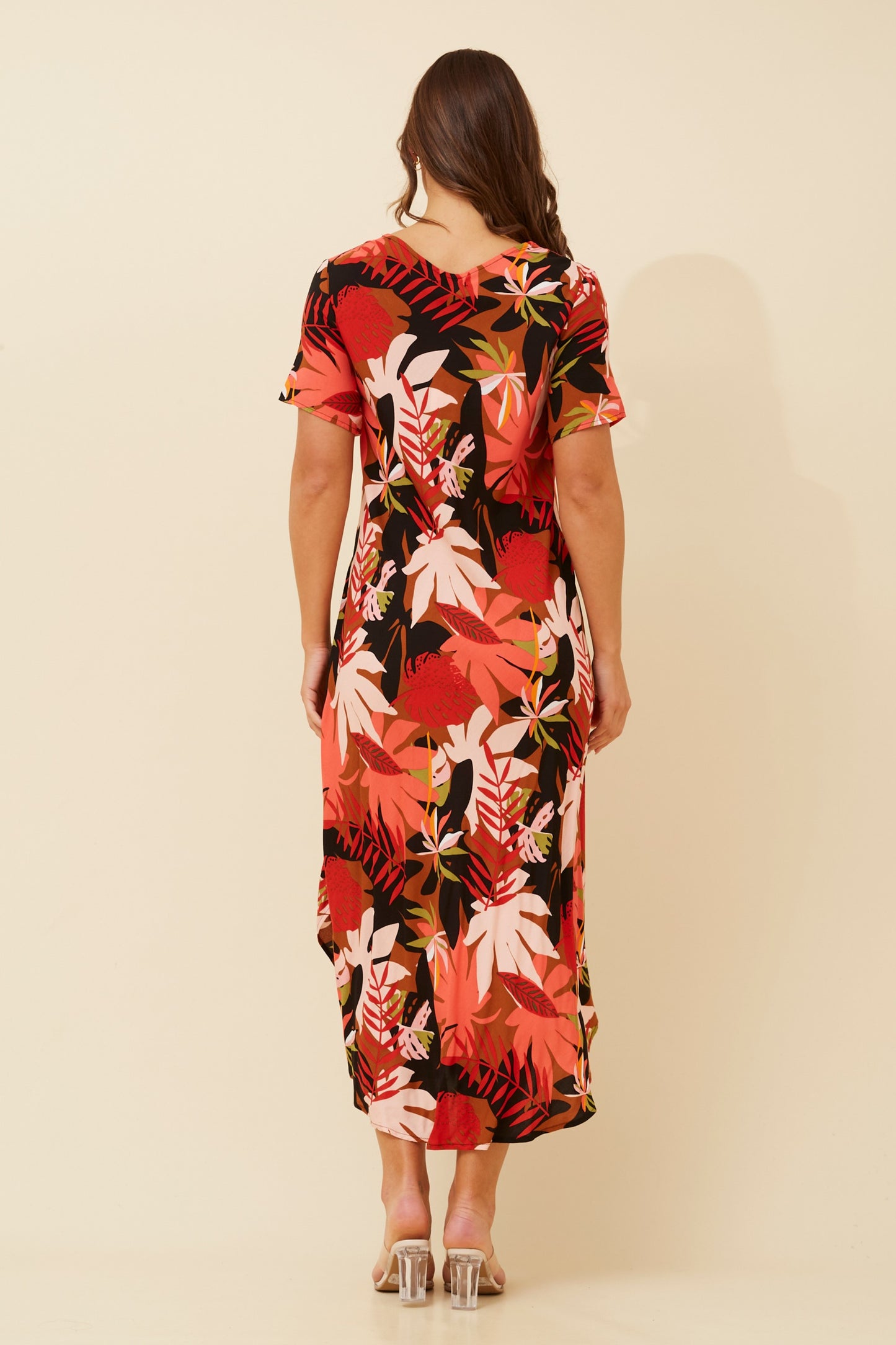 Lana Floral Midi Dress D520285 Multi Orange